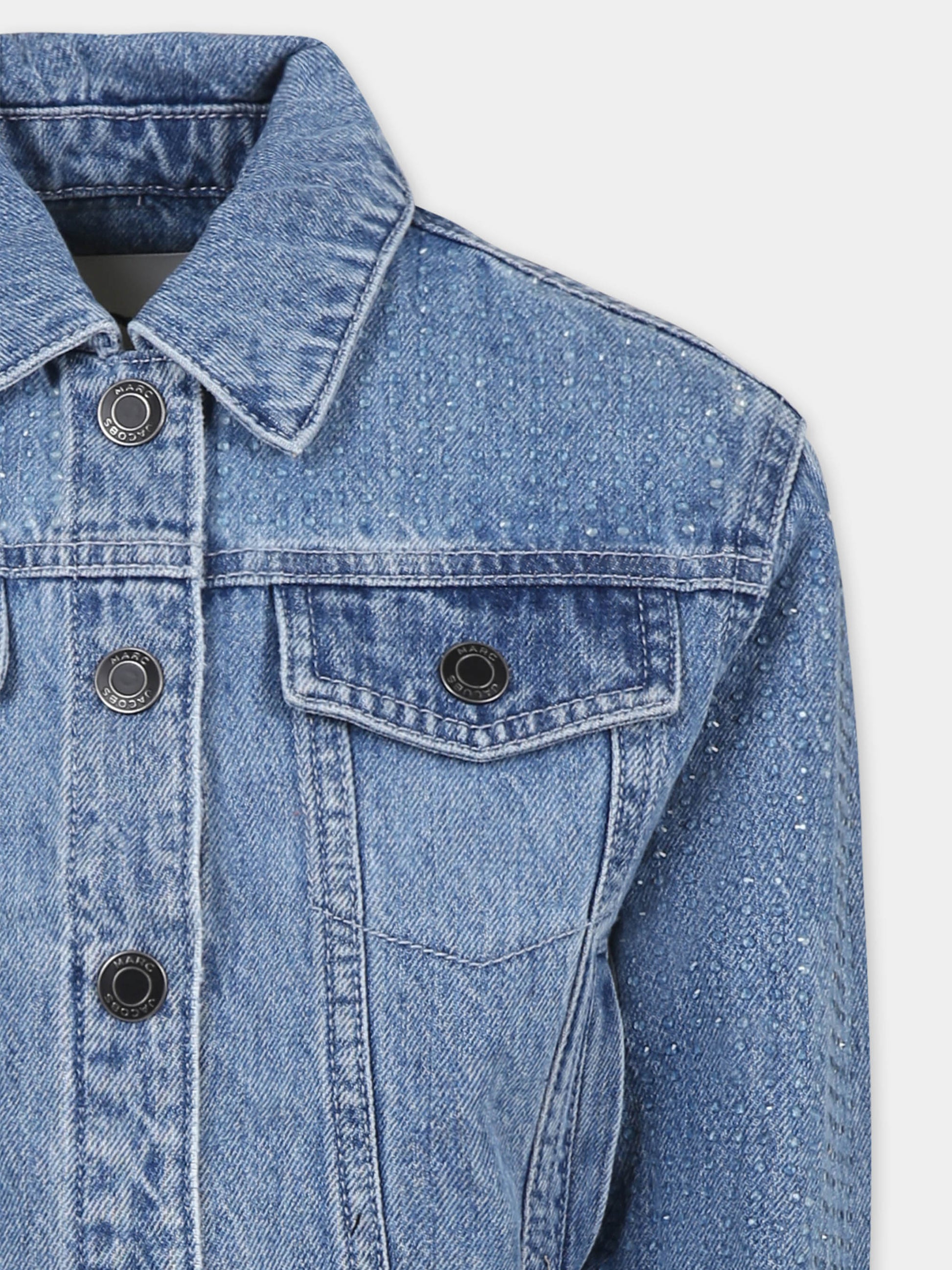 Giubbotto di jeans per bambina con paillettes,Marc Jacobs,W60425 Z10