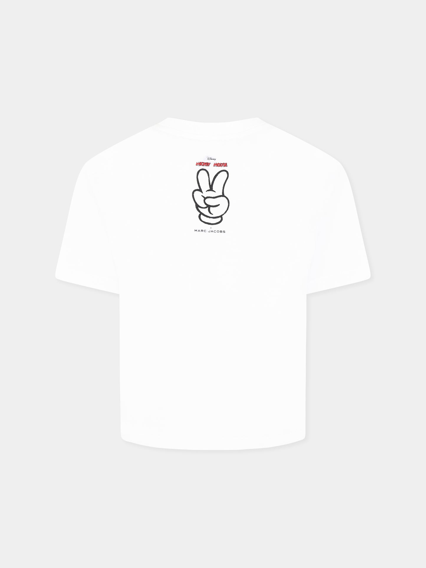 T-shirt blanc pour fille avec  Micky Mouse