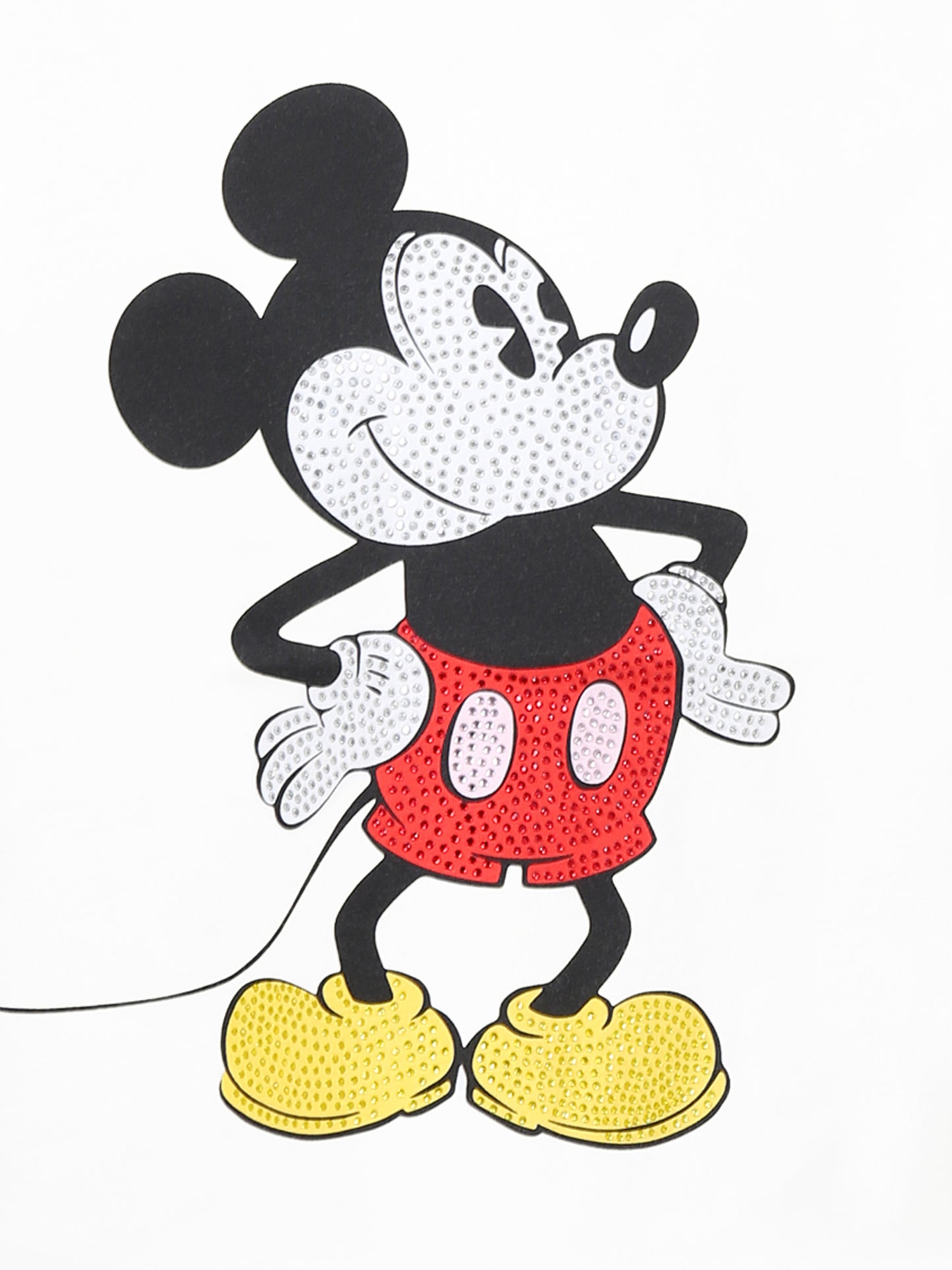 T-shirt blanc pour fille avec  Micky Mouse