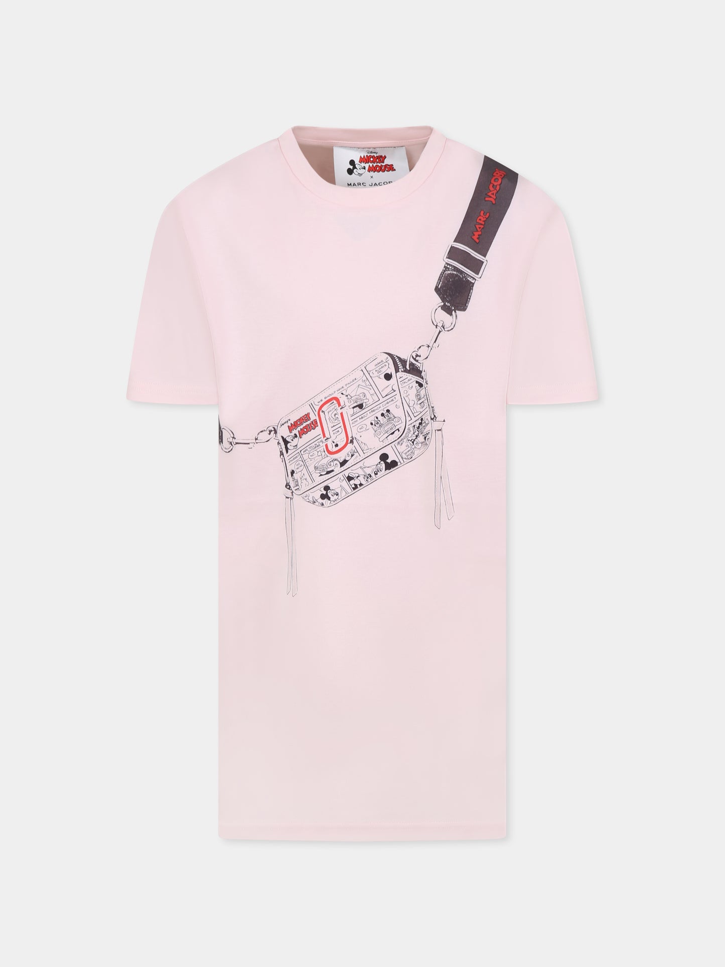 Robe rose pour fille avec imprimé sac