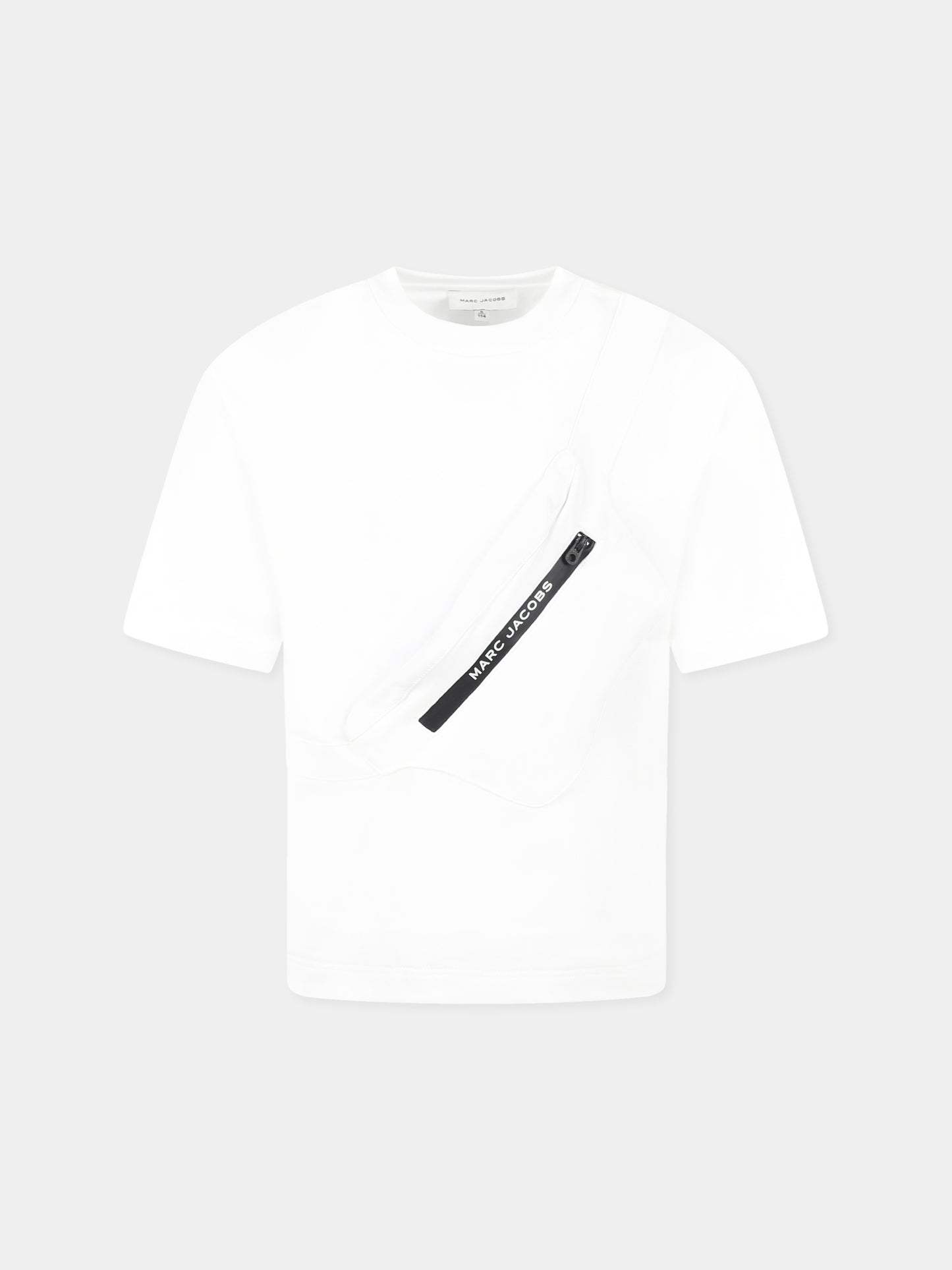 T-shirt blanc pour garçon avec logo