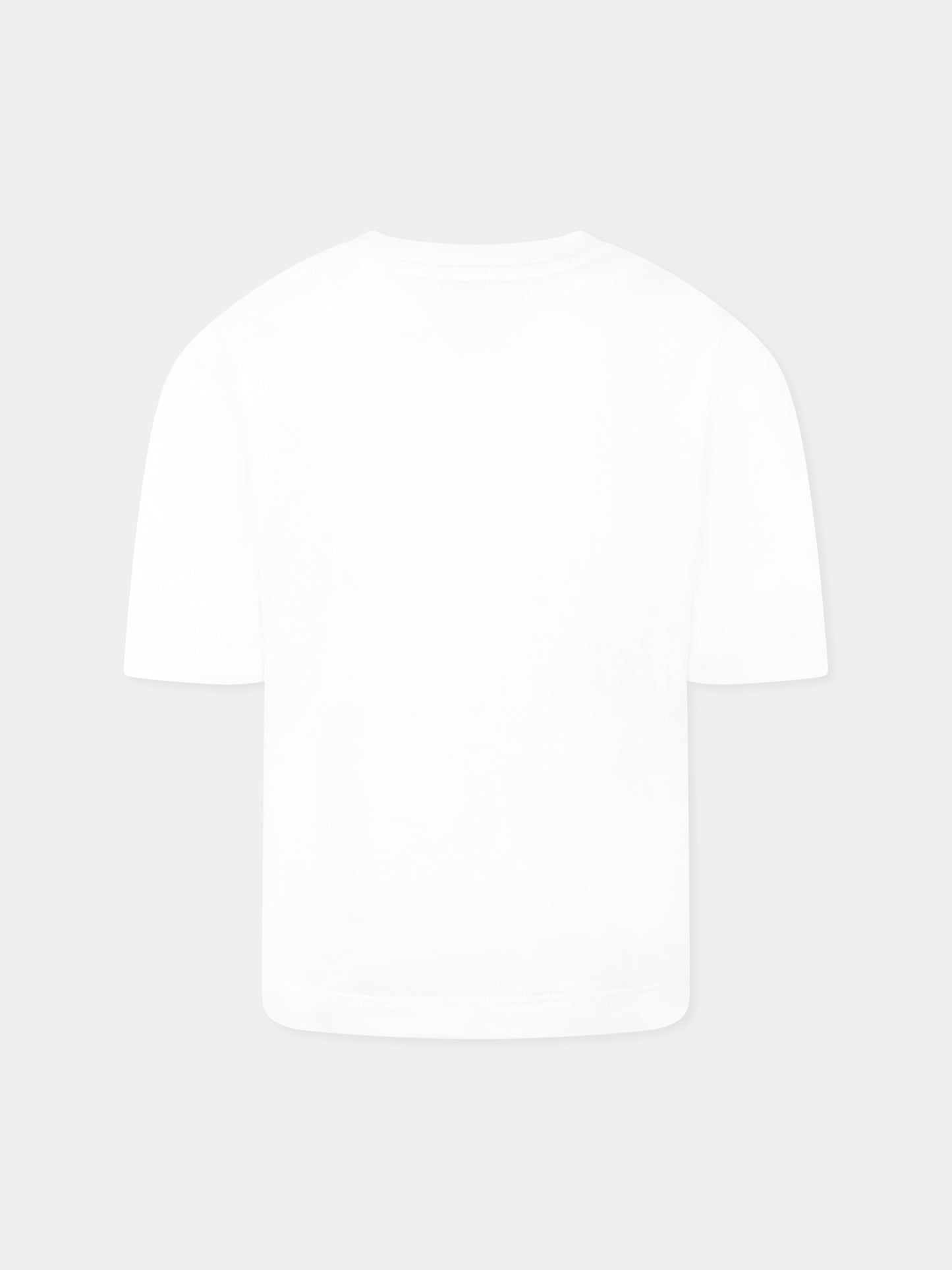 T-shirt blanc pour garçon avec logo