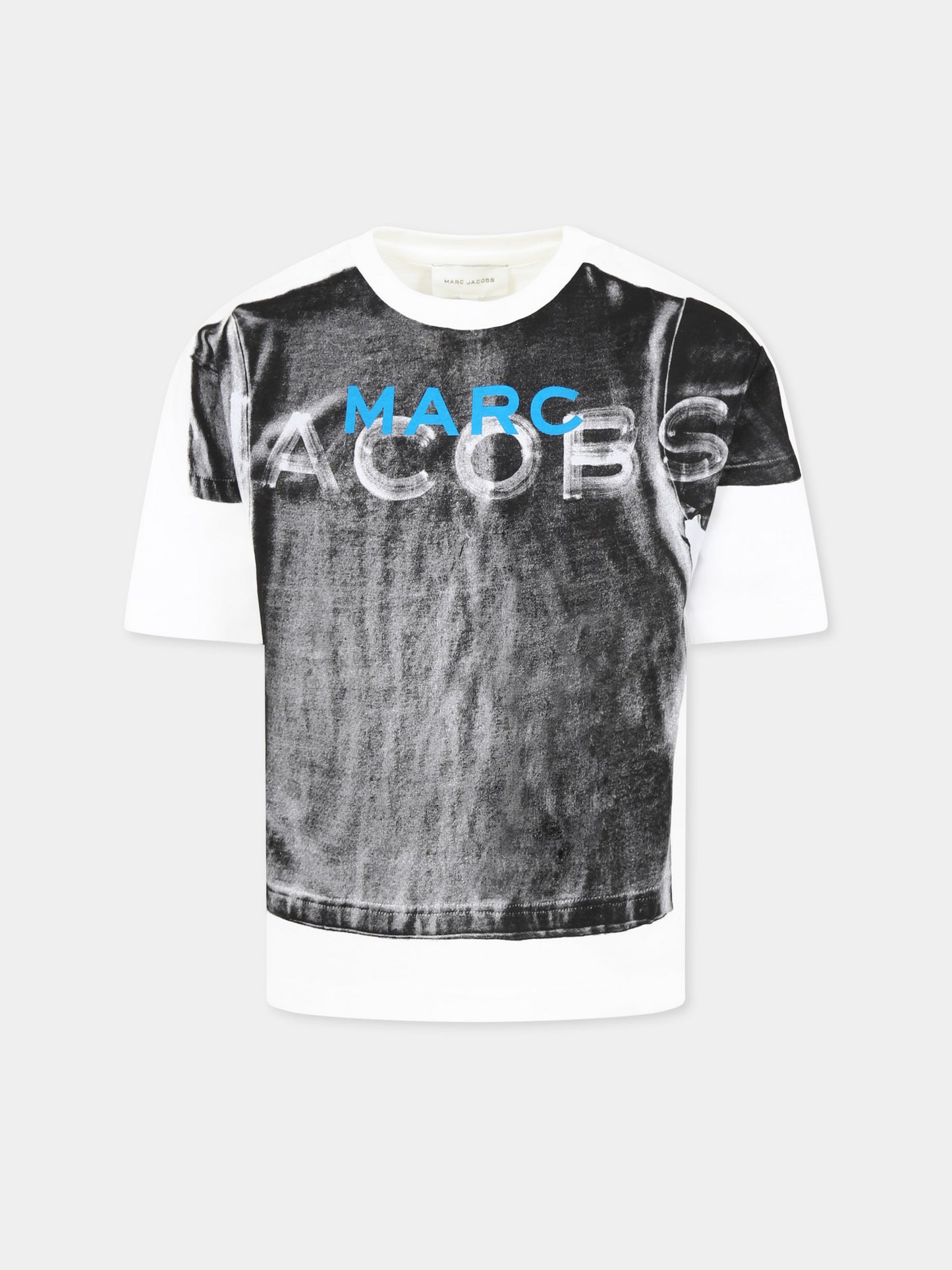 T-shirt blanc pour garçon avec logo