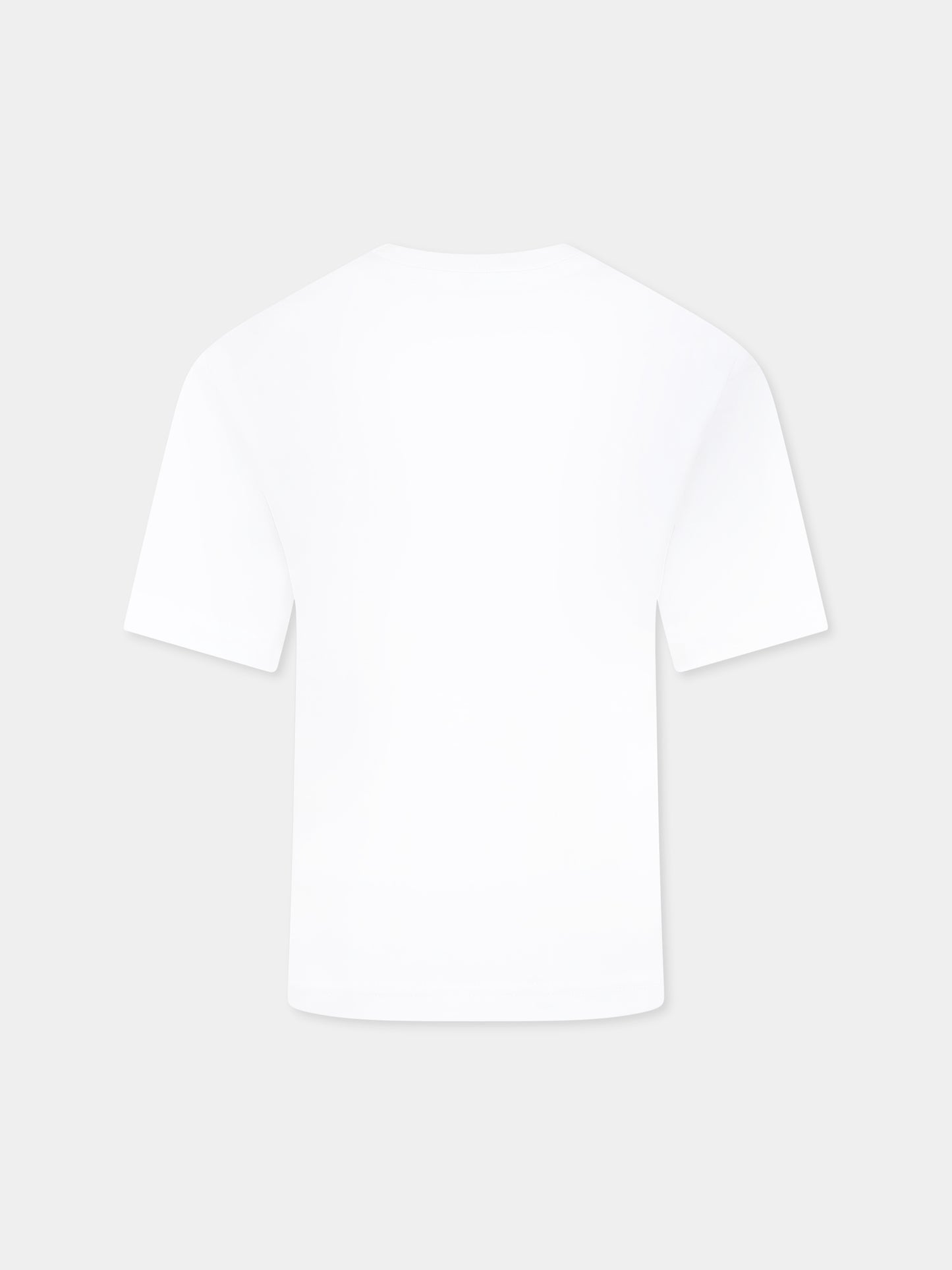T-shirt blanc pour garçon avec logo