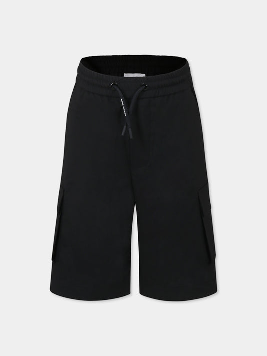 Shorts neri per bambino con logo,Marc Jacobs,W60493 09B