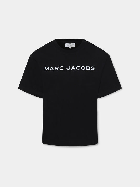 T-shirt noir pour enfants avec logo