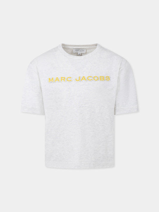 T-shirt gris pour garçon avec logo