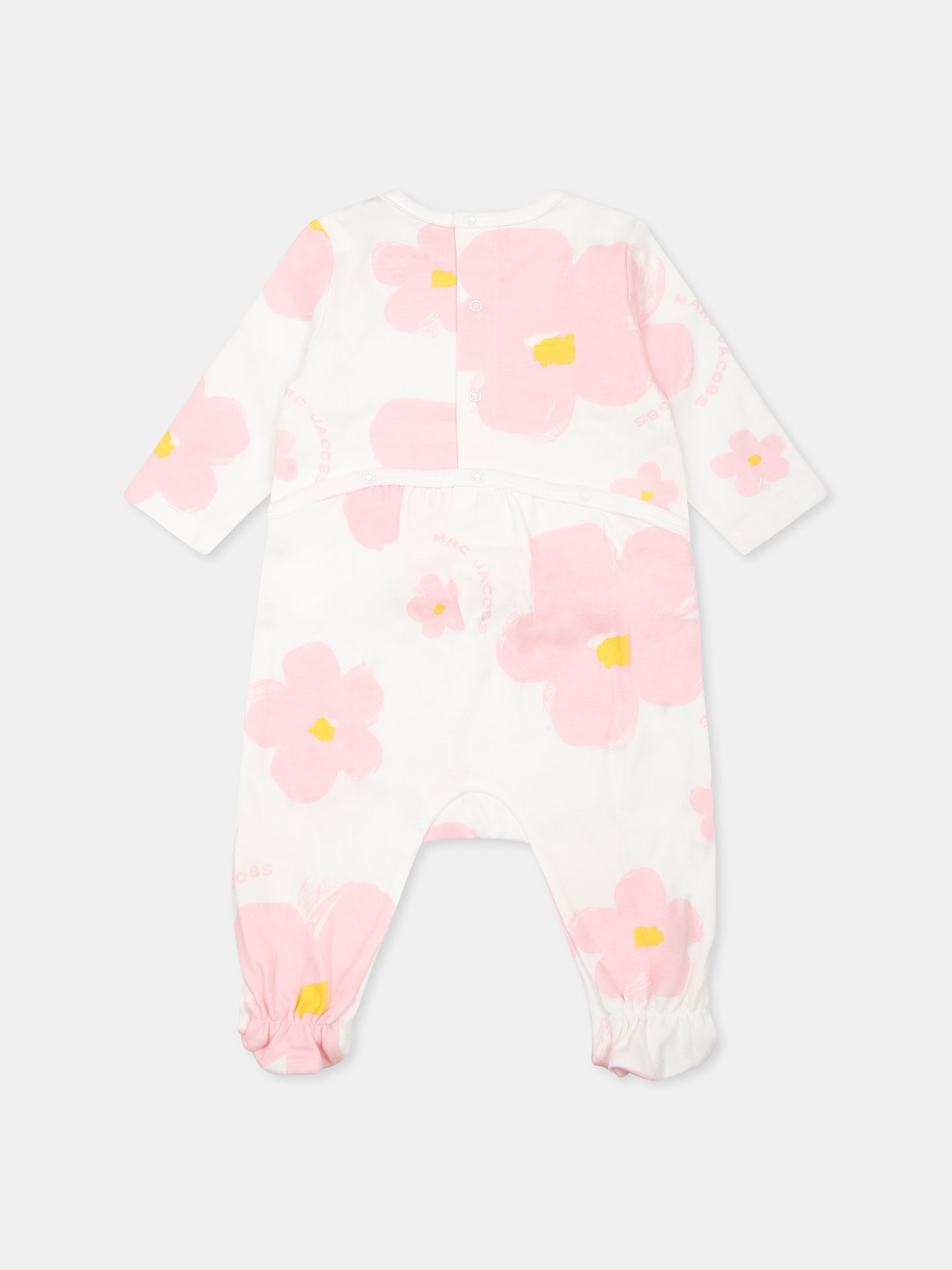 Set tutina bianco per neonata con fiori all over,Marc Jacobs,W60518 126