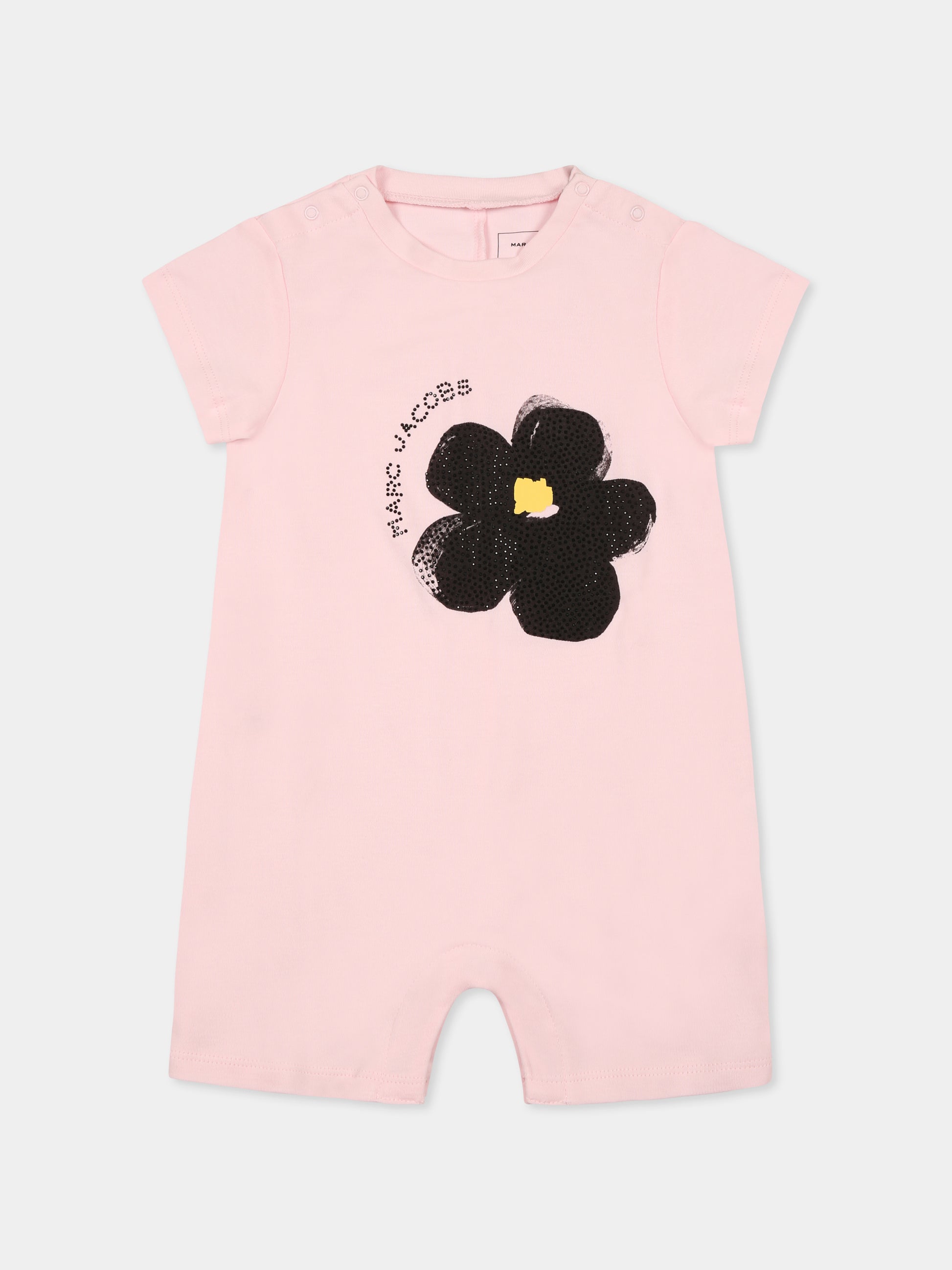 Pagliaccetto rosa per neonata con fiore,Marc Jacobs,W60550 475