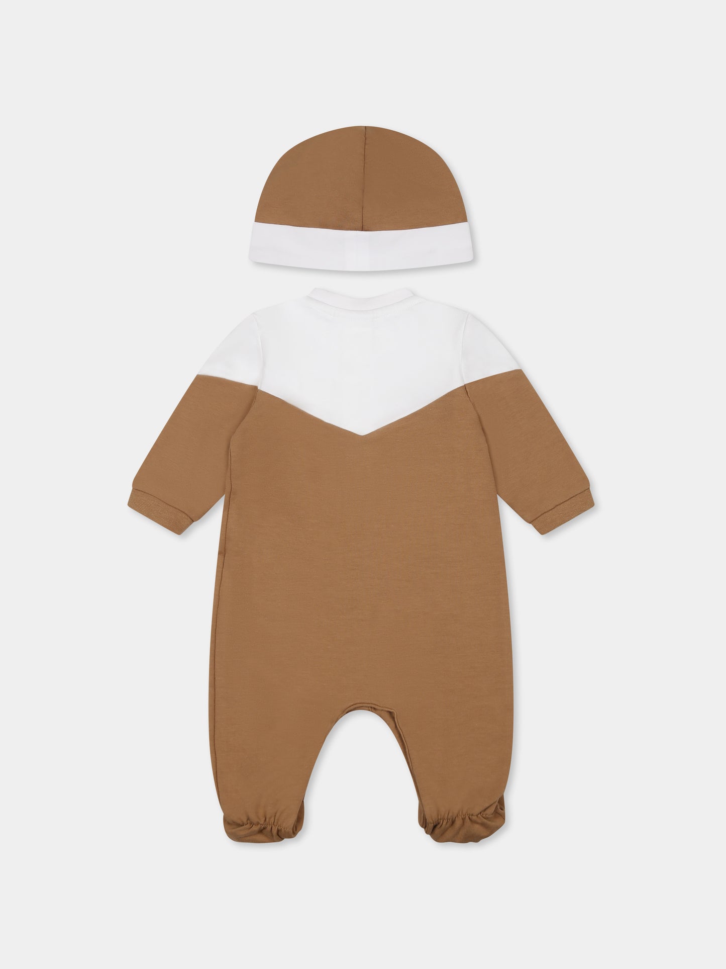 Set tutina marrone pe neonato con logo,Boss,J52218 269