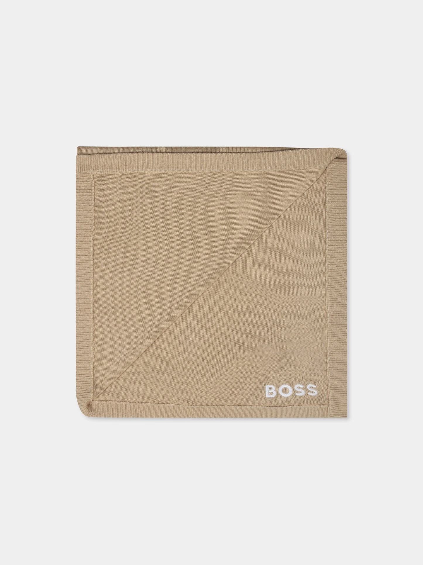 Couverture beige pour bébé garçon avec panda