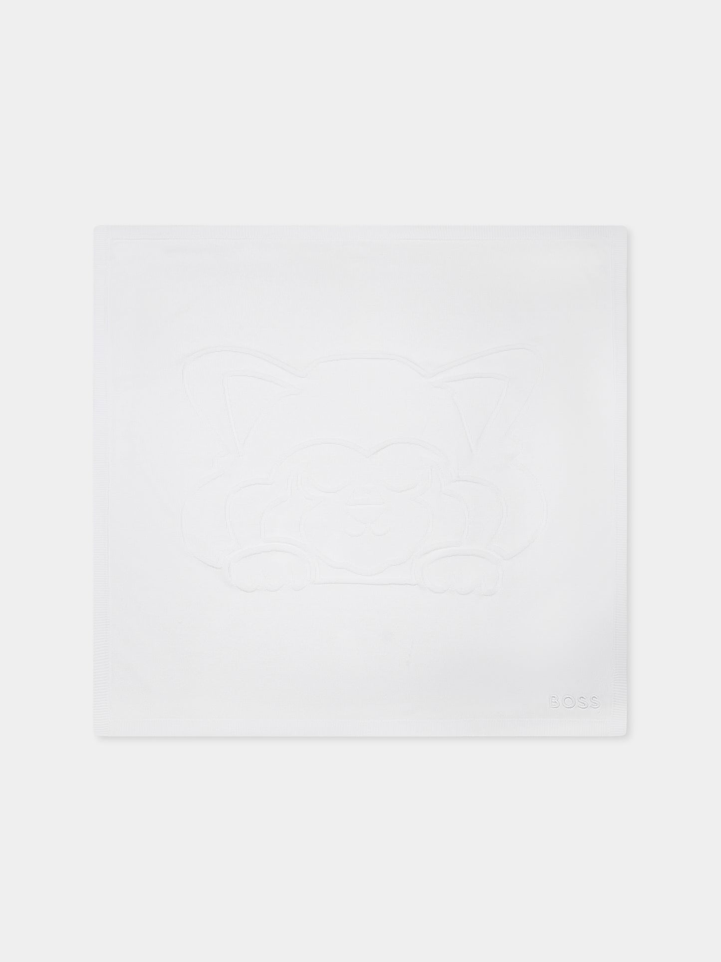 Couverture blanche pour bébé garçon avec panda