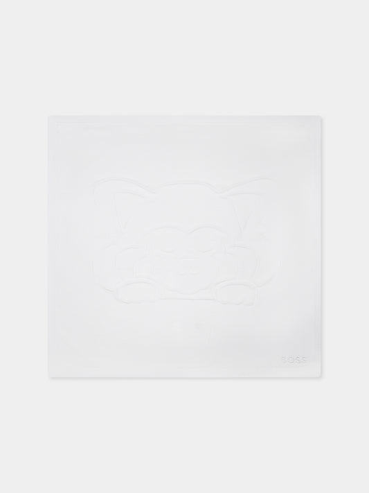 Couverture blanche pour bébé garçon avec panda
