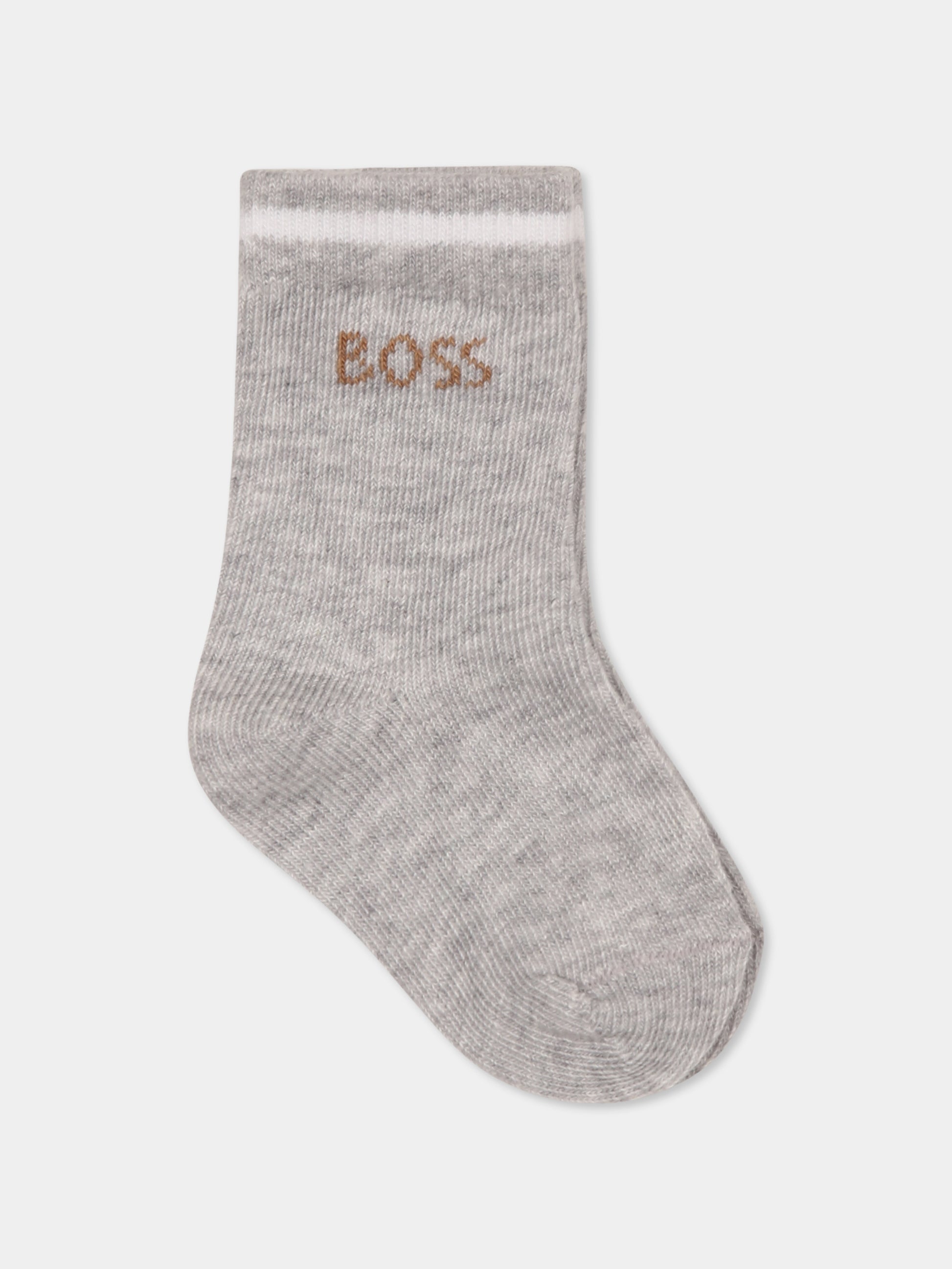 Set calzini multicolor per neonato con logo,Boss,J51742 10P