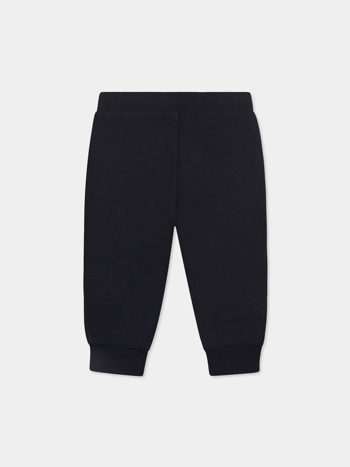 Pantalon bleu pour bébé garçon avec logo