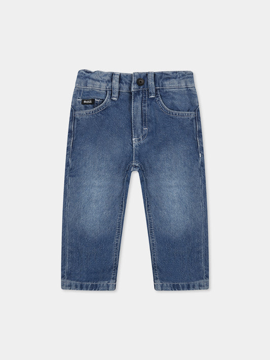 Jean denim pour bébé garçon avec logo