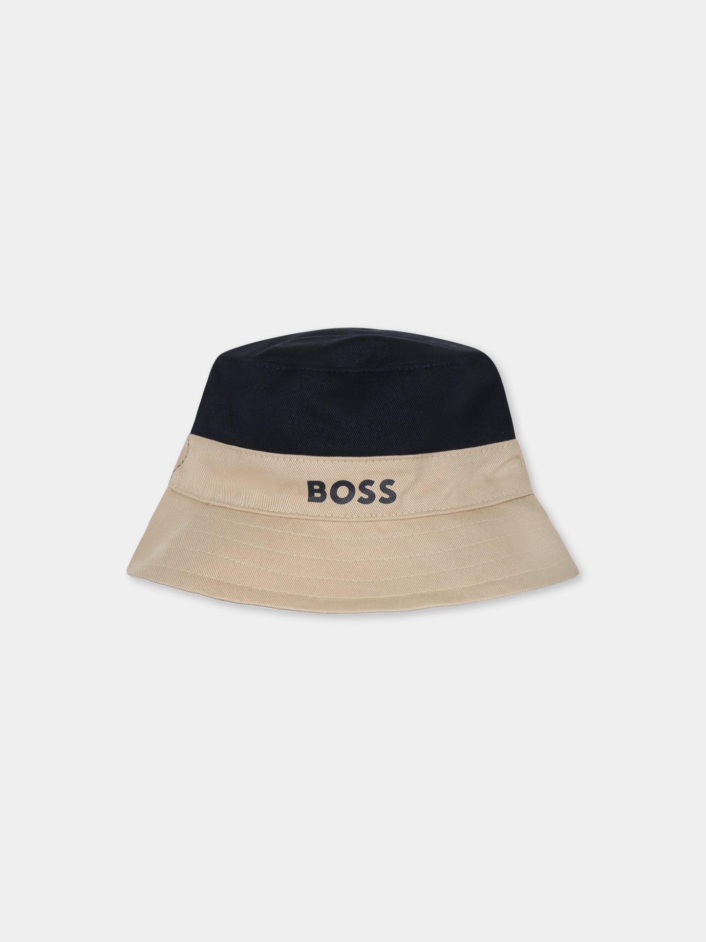 Cloche réversible multicolore pour bébé garçon avec logo