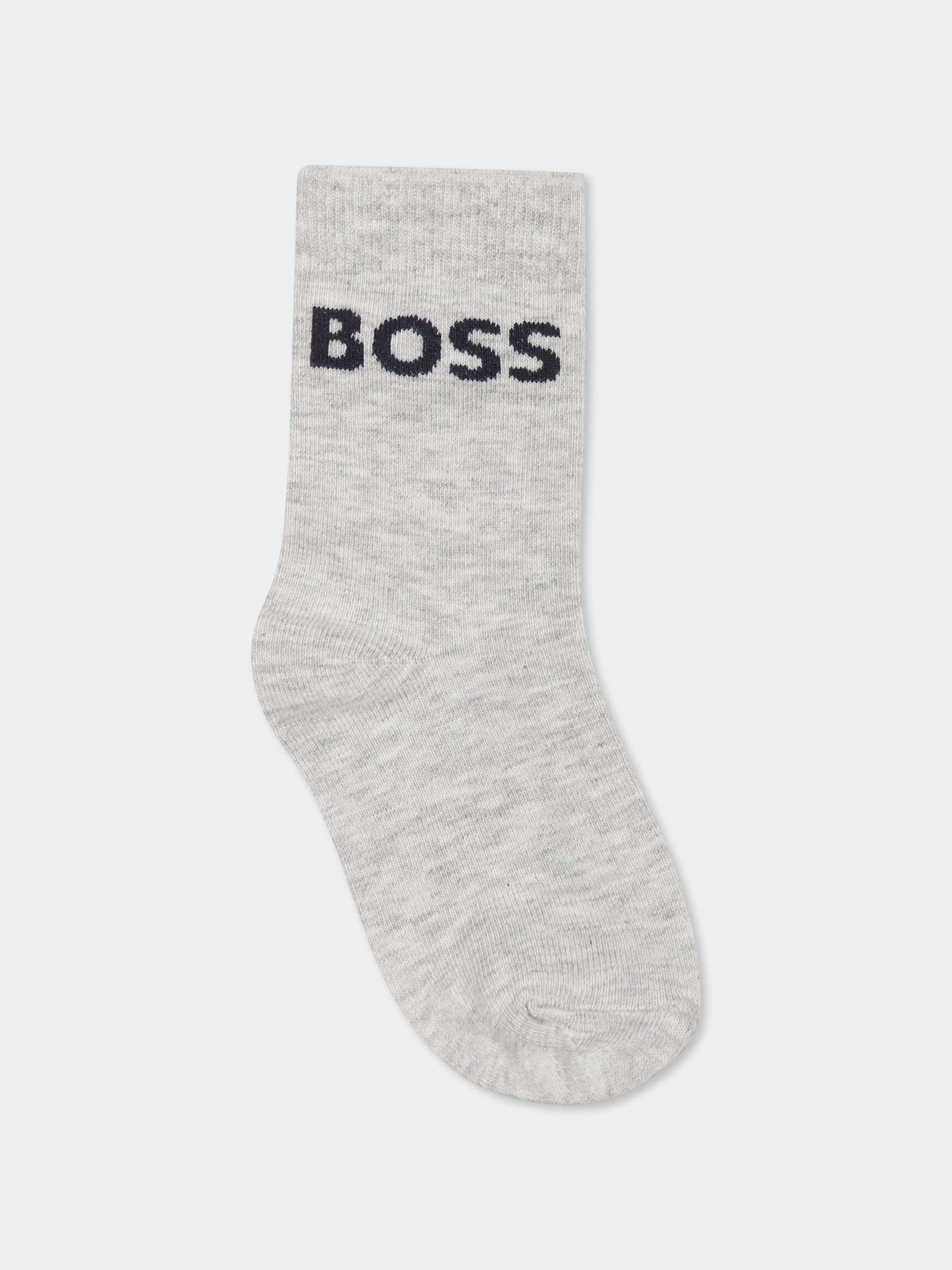Set calzini multicolor per bambino con logo,Boss,J51745 849