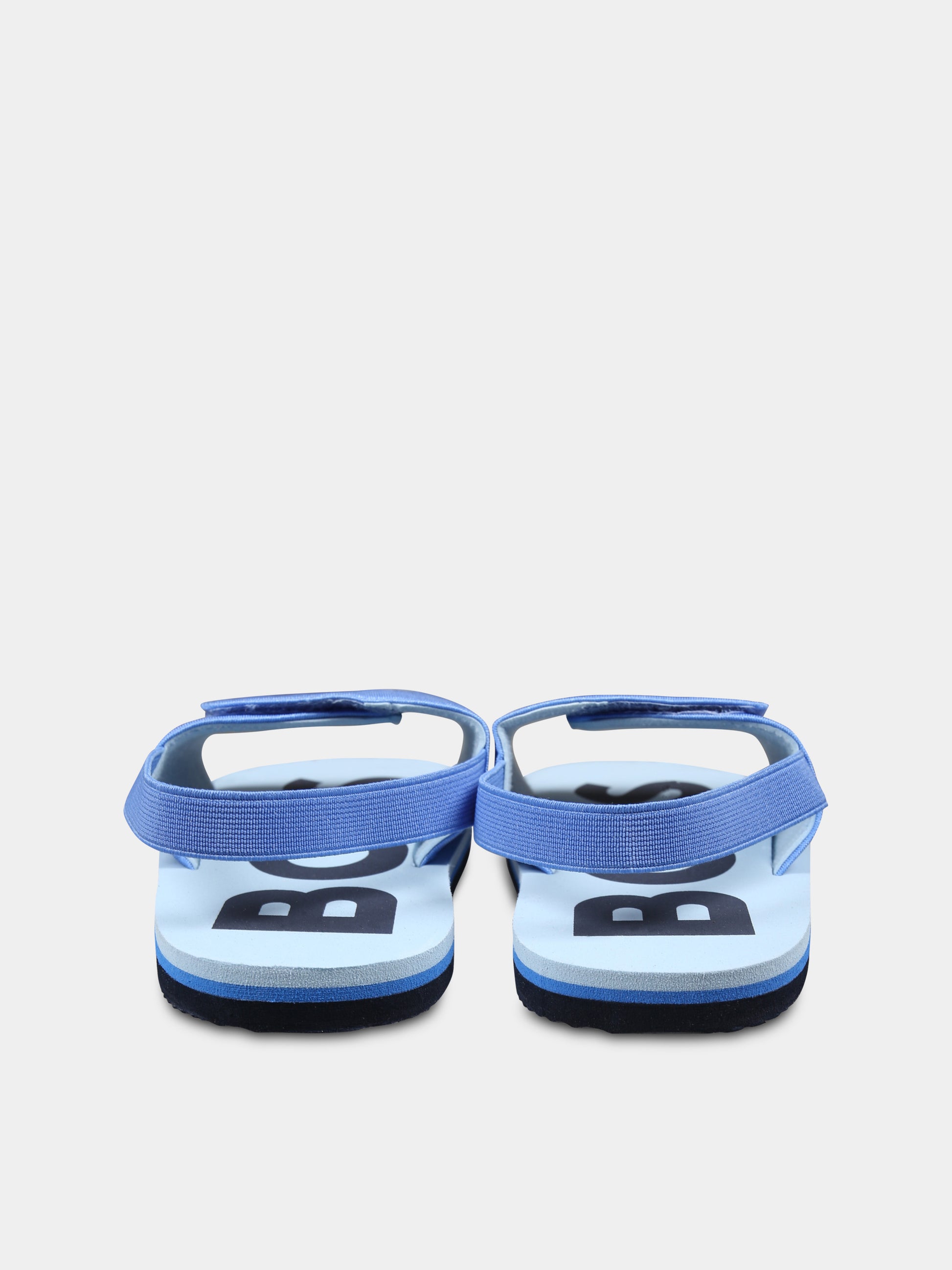 Sandali celesti per bambino con logo,Boss,J52156 84B