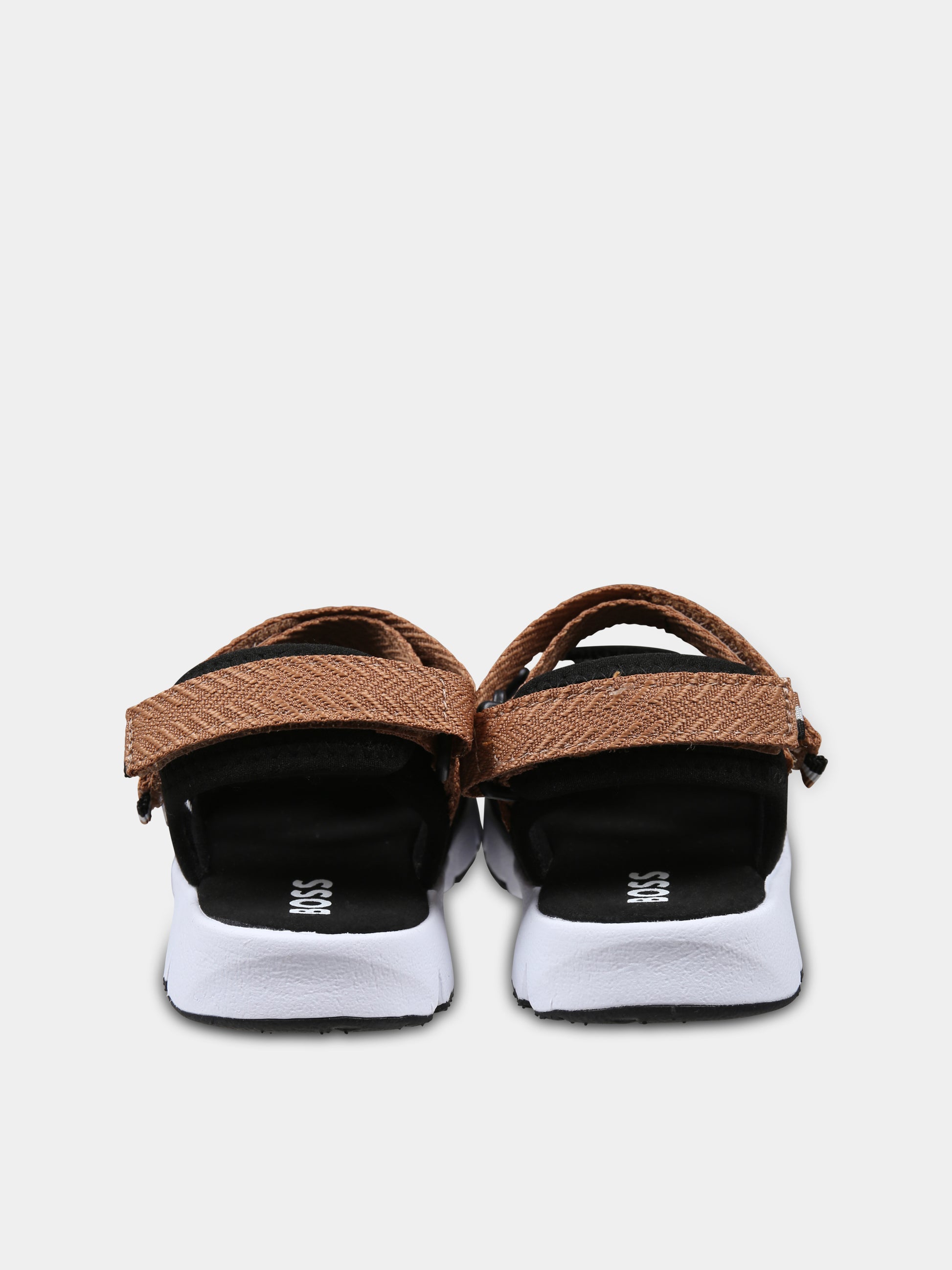 Sandali neri per bambino con logo,Boss,J52159 09B