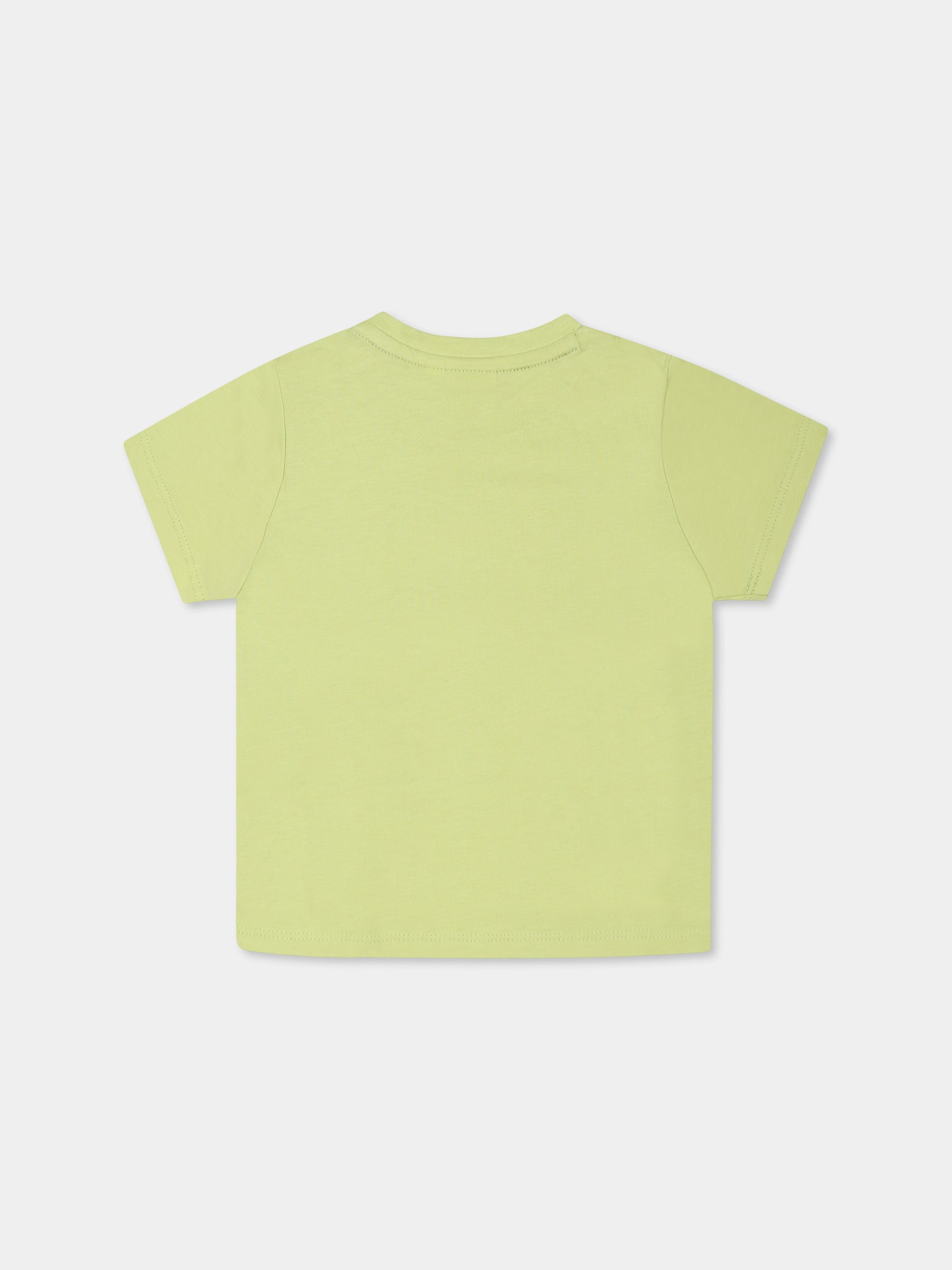 T-shir verde per neonato con logo,Boss,J52113 607