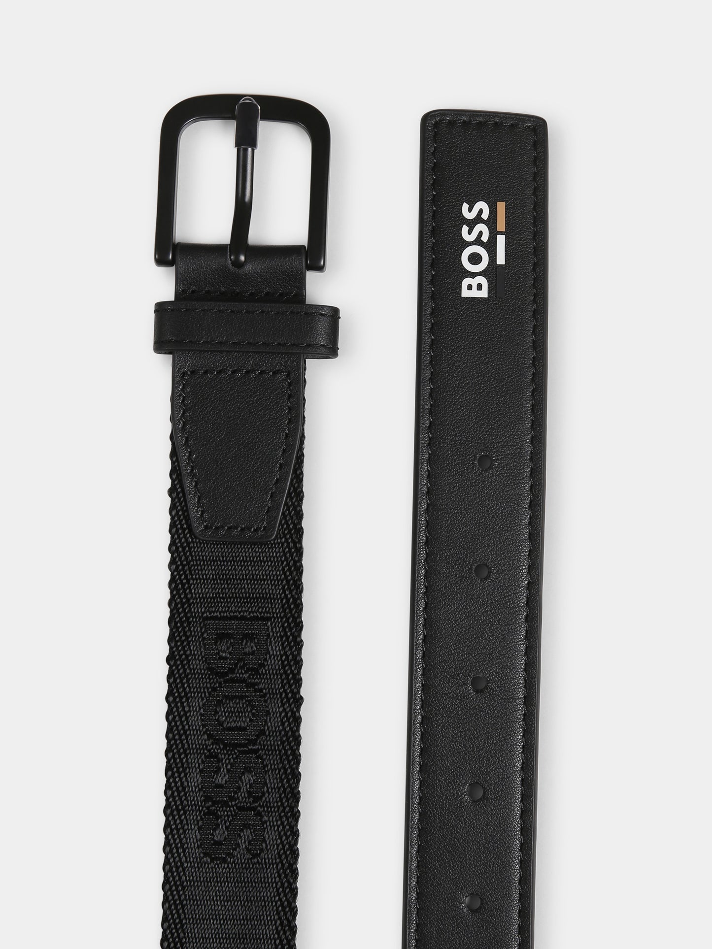 Cintura nera per bambino con logo,Boss,J51740 09B