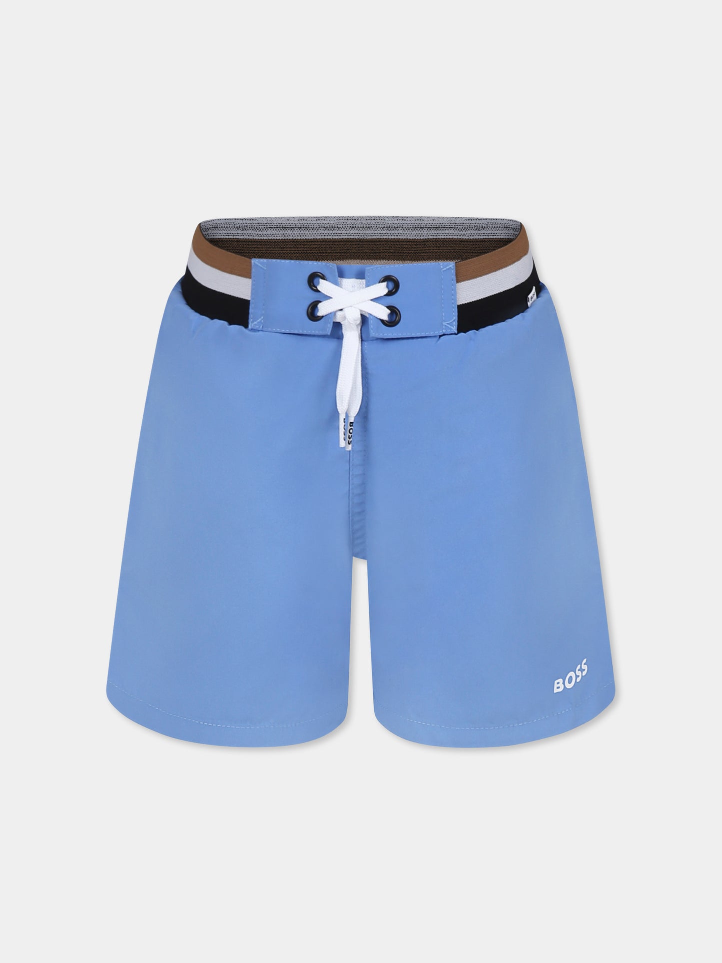 Boxer mare celeste per bambino con logo,Boss,J51969 84B