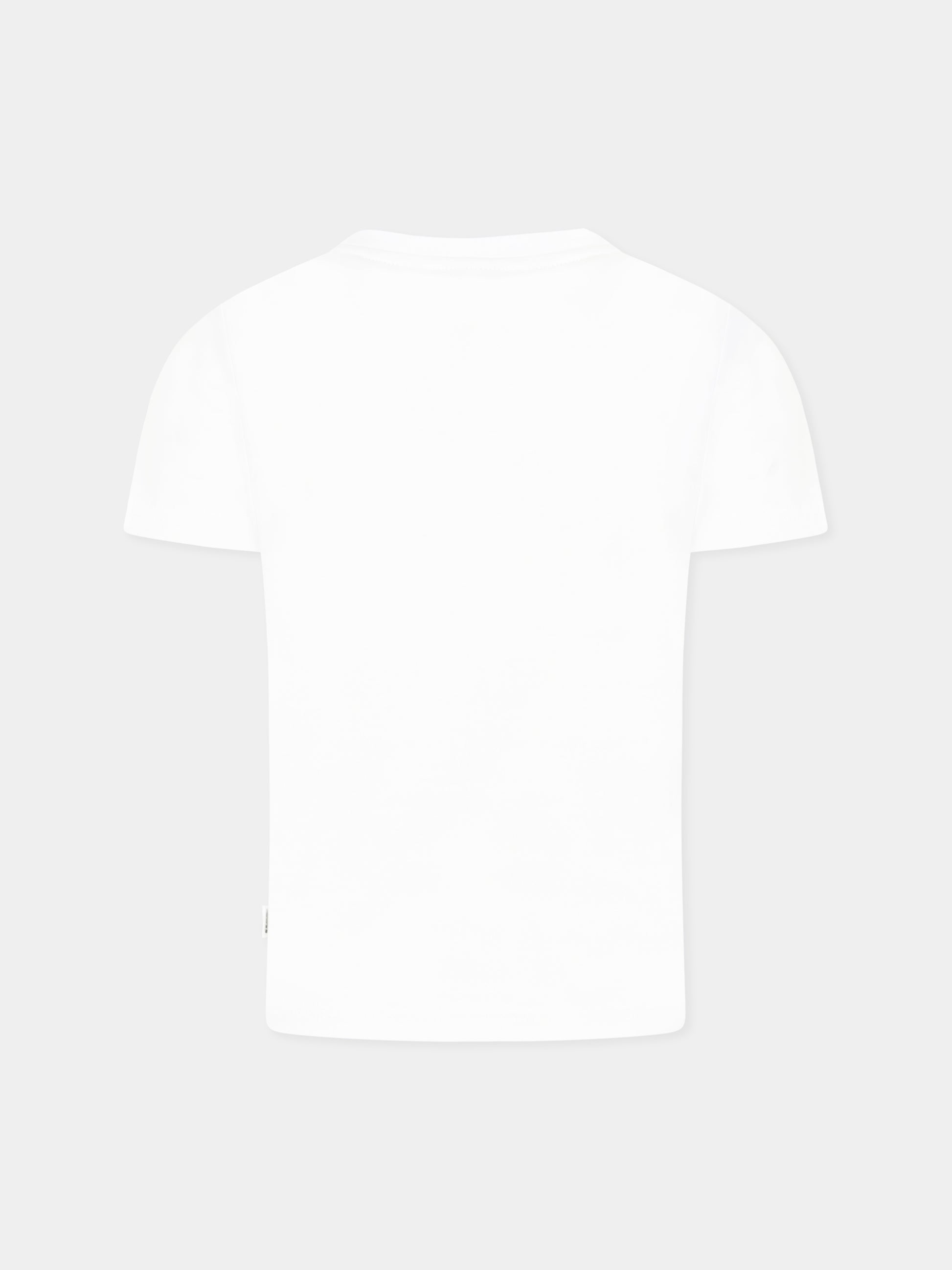 T-shirt bianca per bambino con logo,Boss,J52035 10P