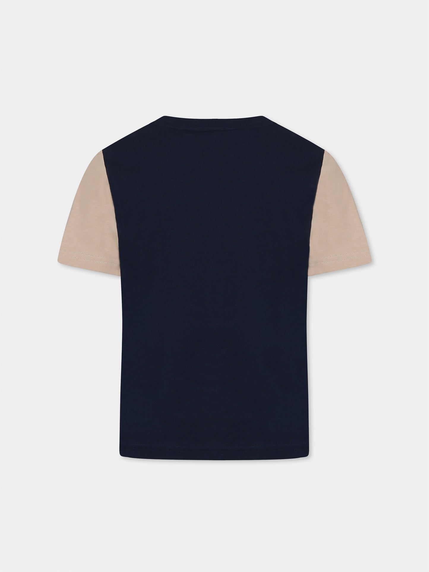 T-shirt bleu pour garçon avec logo