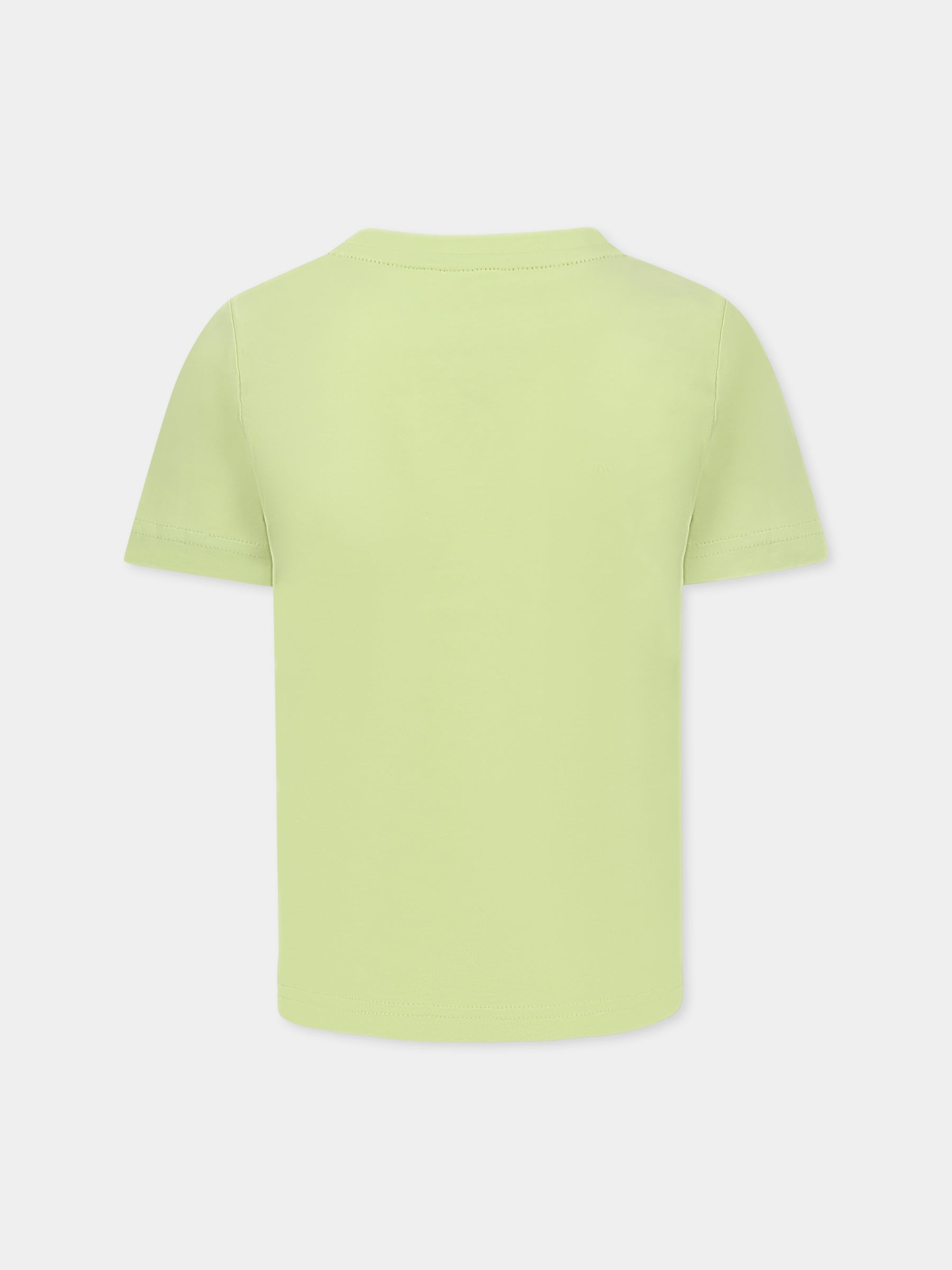 T-shirt verde per bambino con logo,Boss,J52030 607