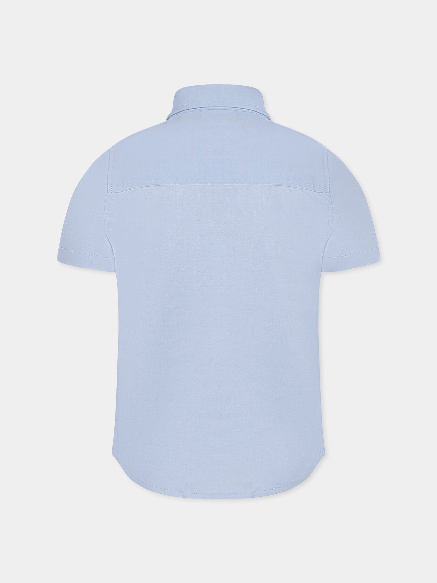 Chemise bleu clair pour garçon avec logo