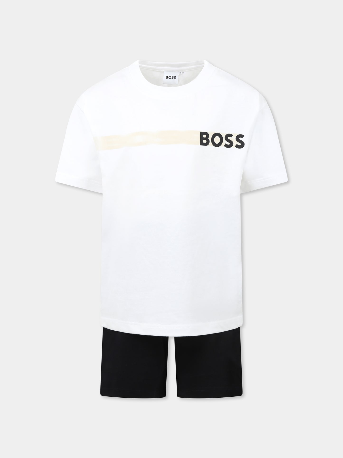 Pigiama multicolor per bambino con logo,Boss,J52058 10P