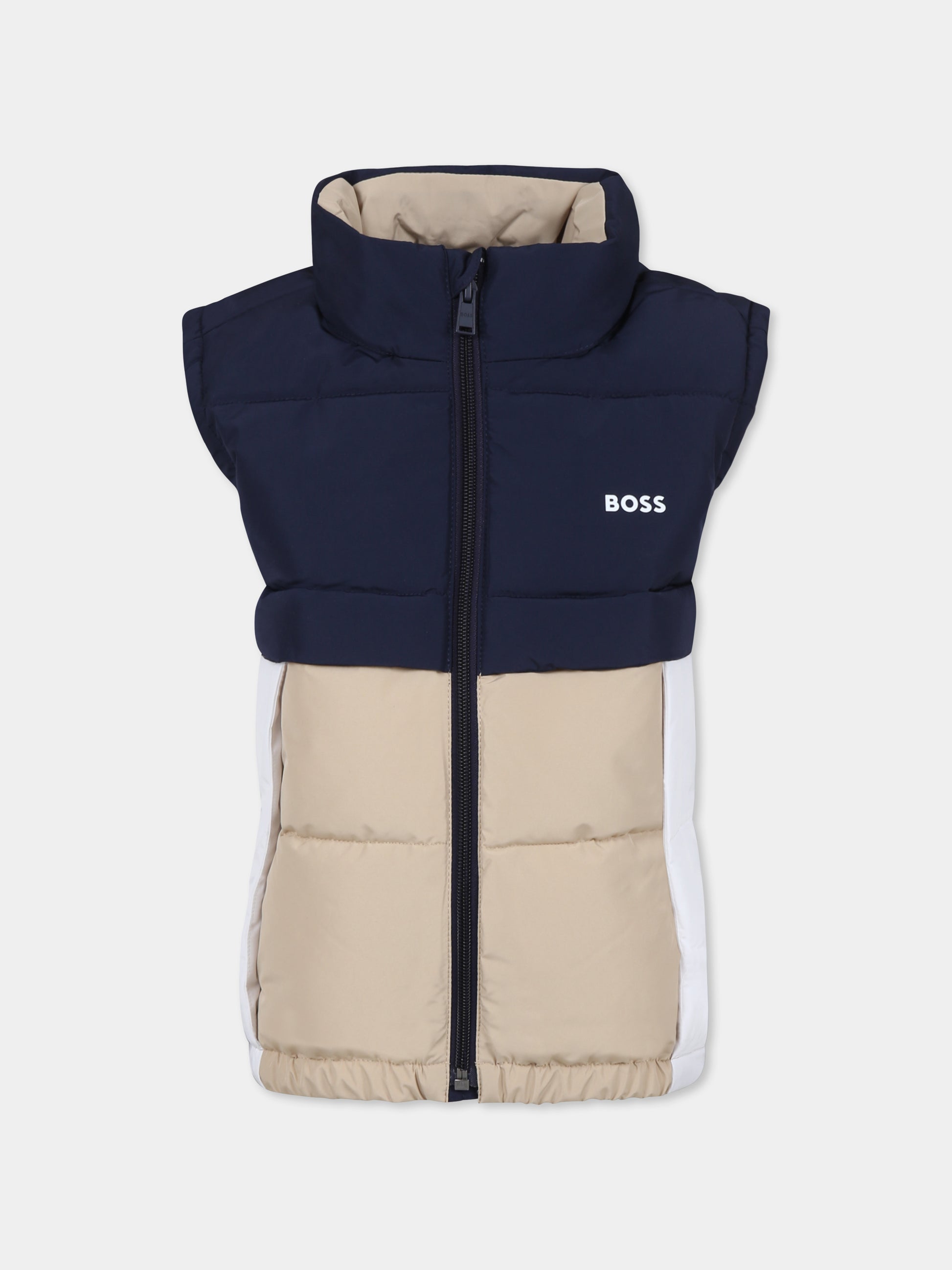 Gilet multicolor per bambino con logo,Boss,J52059 849