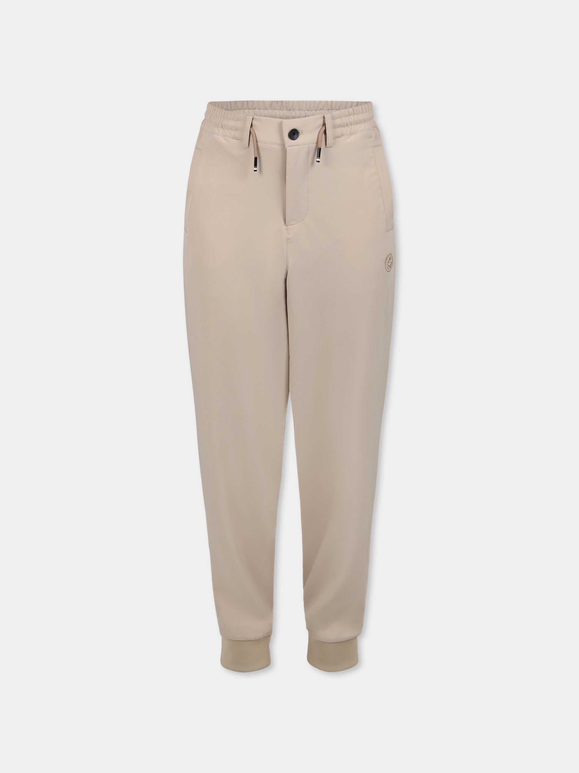 Pantaloni beige per bambino con logo,Boss,J51956 249