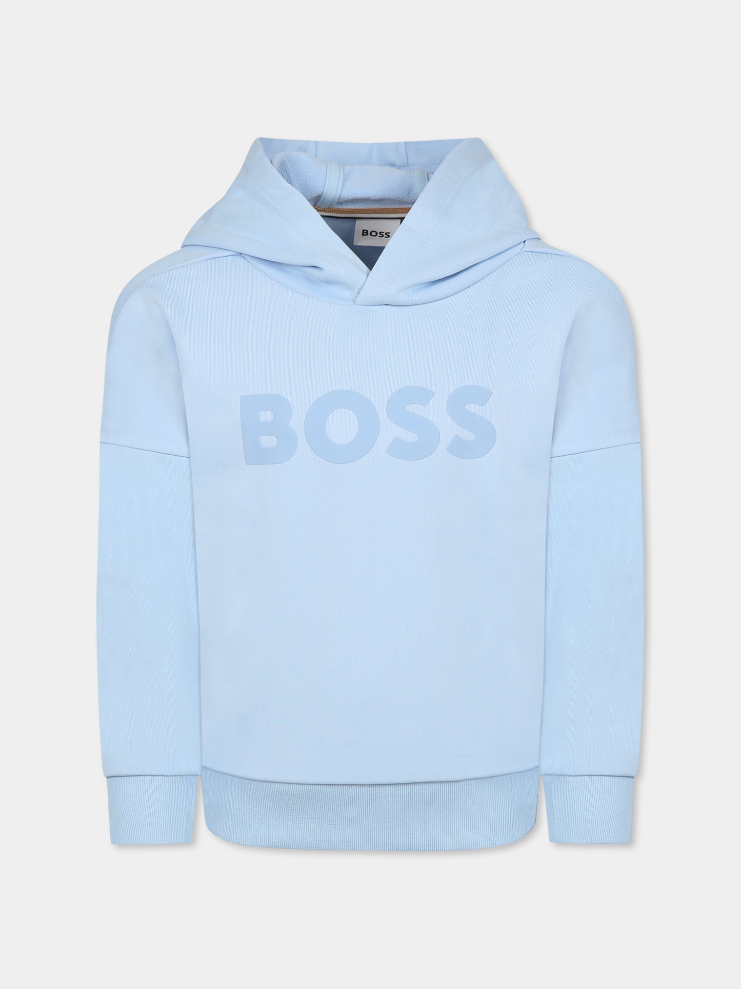 Sweat bleu clair pour garçon avec logo