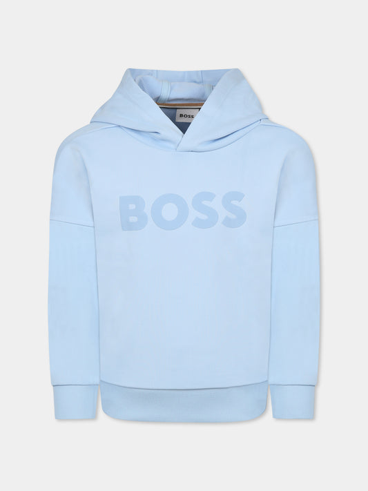 Sweat bleu clair pour garçon avec logo