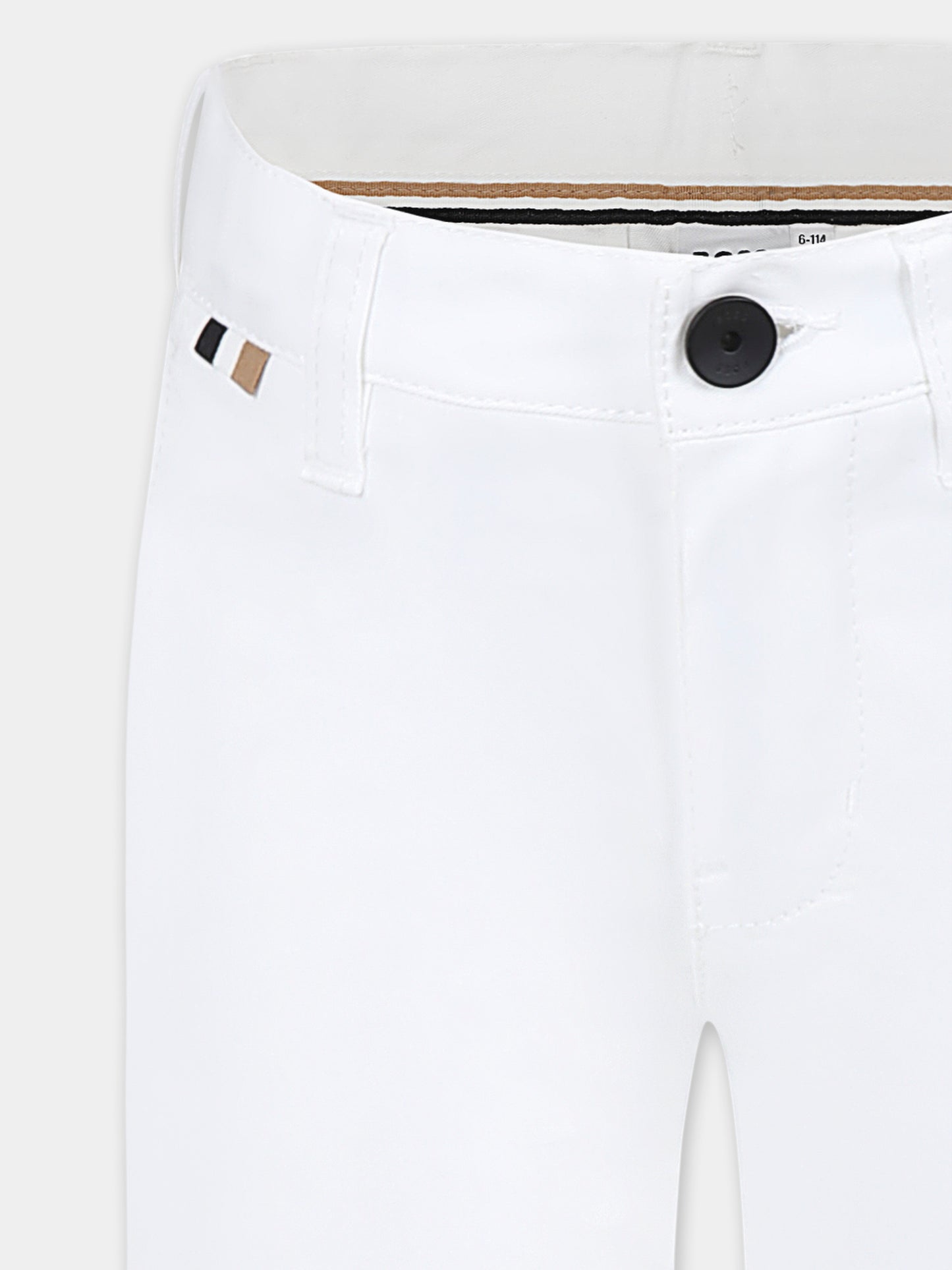 Shorts bianchi per bambino,Boss,J51990 10P