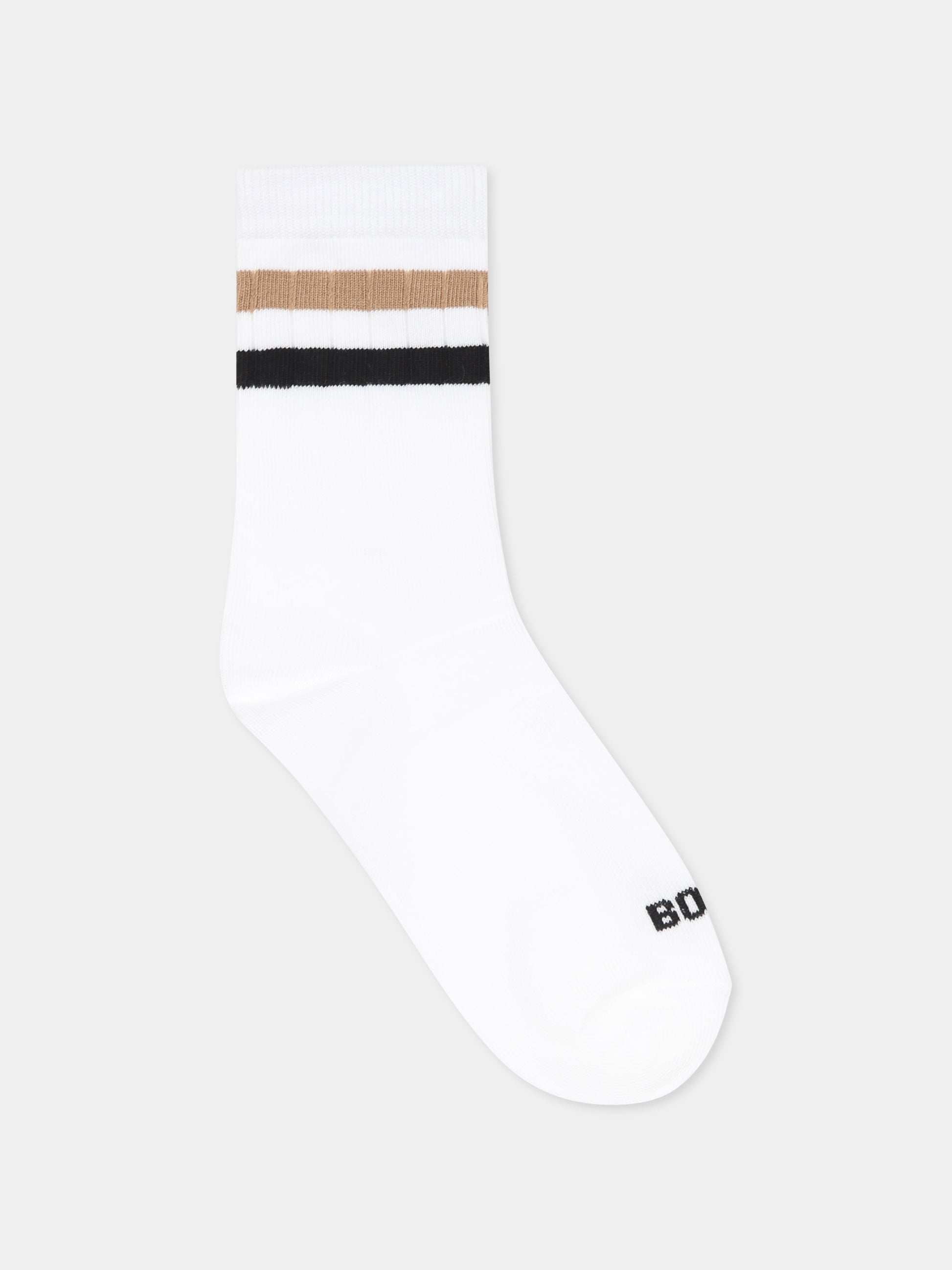 Set calze bianche per bambino con logo,Boss,J51743 10P