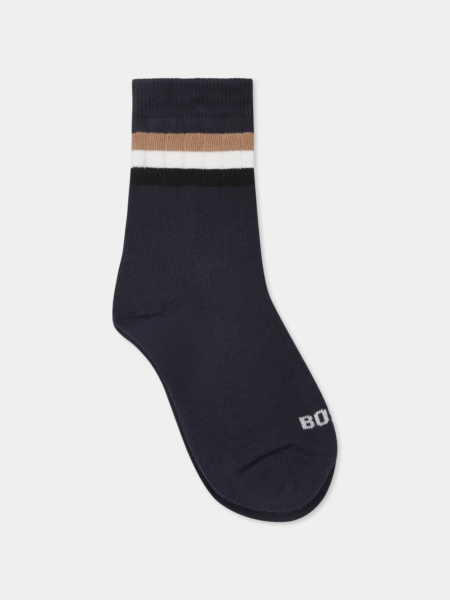 Set calze blu per bambino con logo,Boss,J51743 849