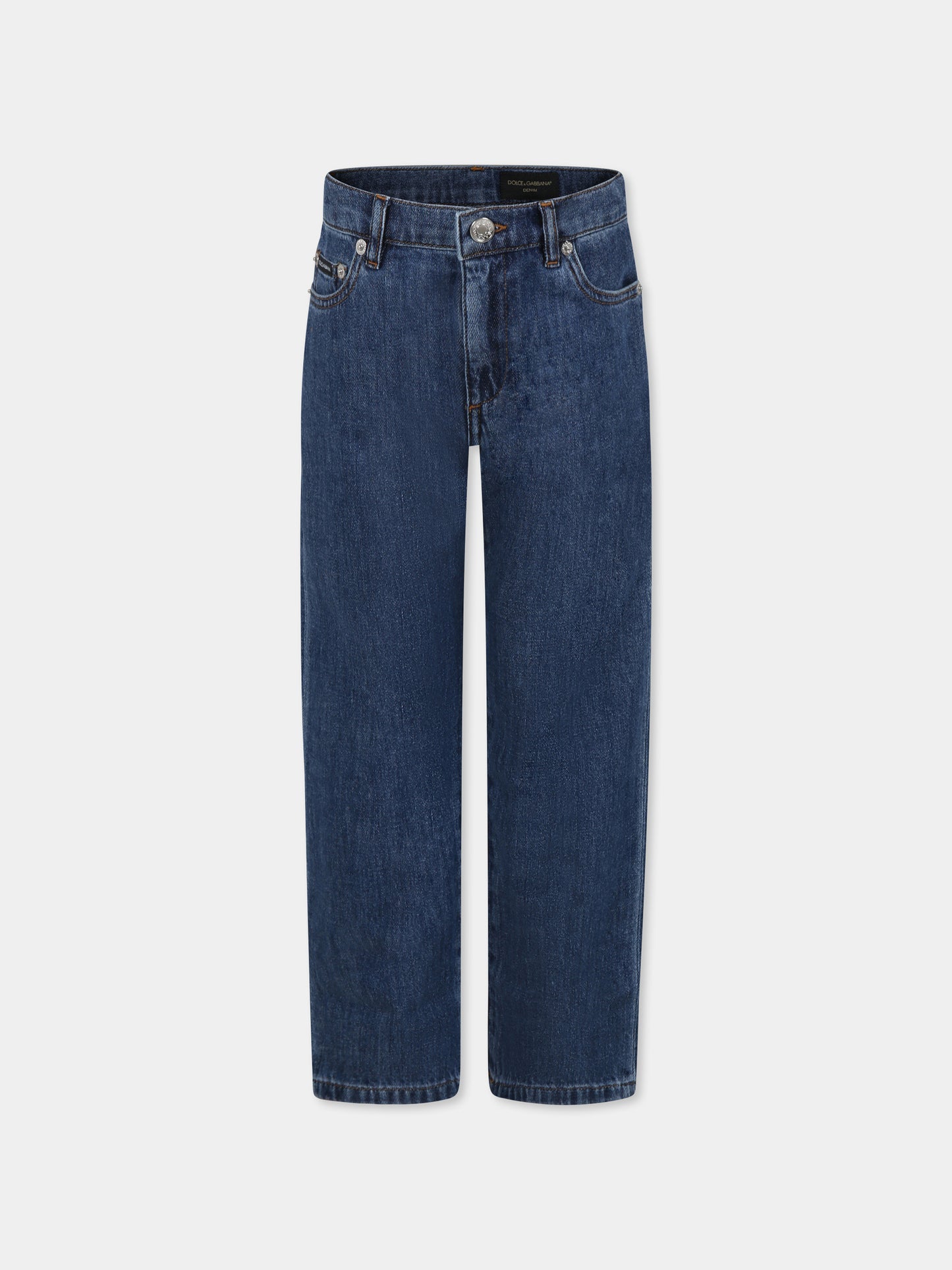 Jeans denim per bambino co logo,Dolce & Gabbana Kids,L42F75 LDC67 B0013