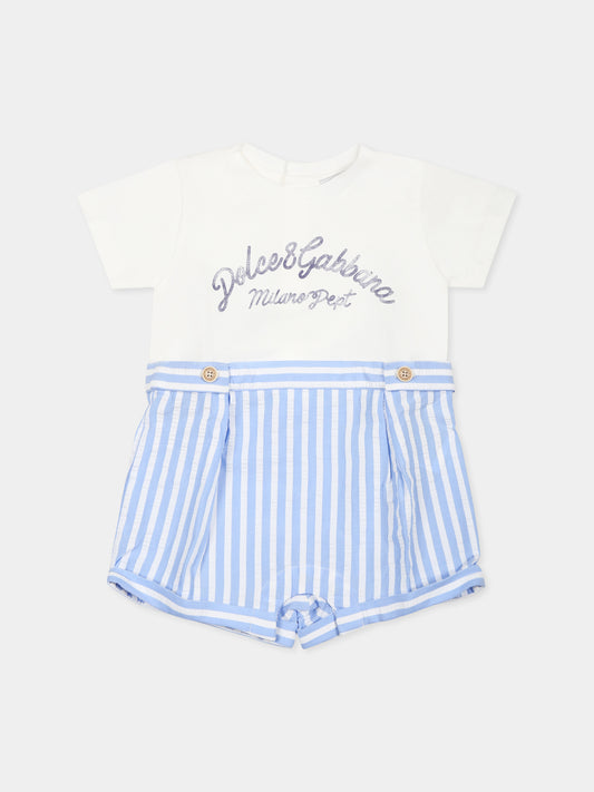 Pagliaccetto multicolor per neonato con logo,Dolce & Gabbana Kids,L1JOAE G7N9W S9000