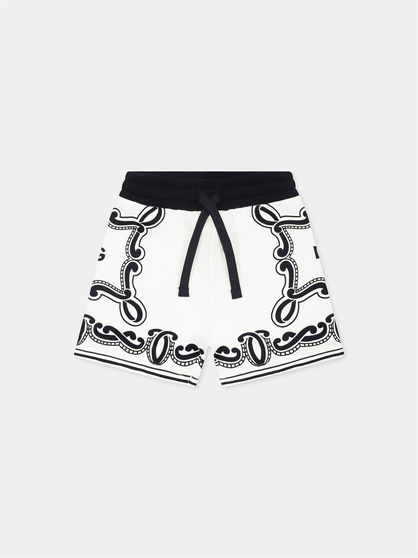 Short blanc pour bébé garçon avec imprimé bandana
