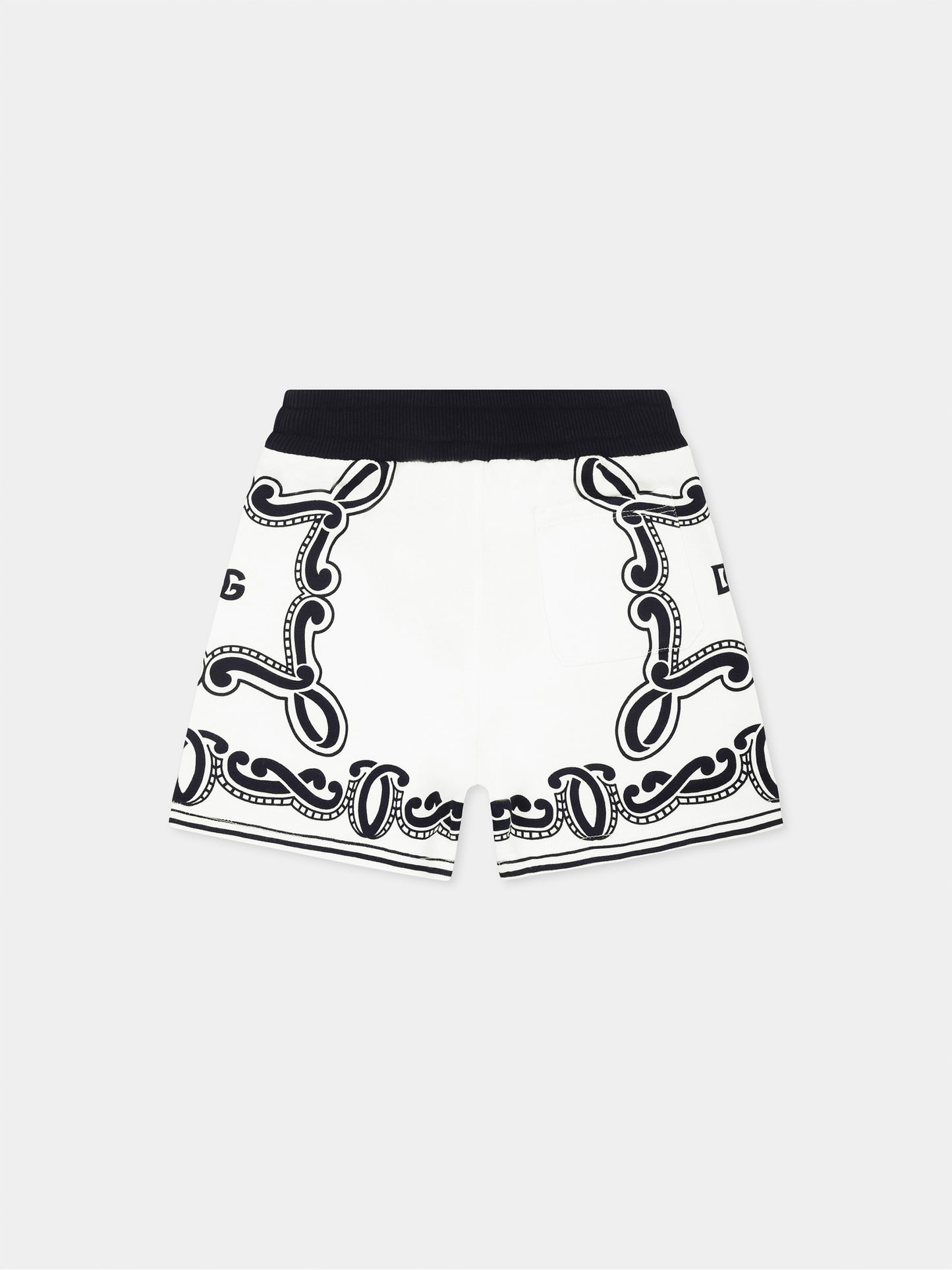 Short blanc pour bébé garçon avec imprimé bandana