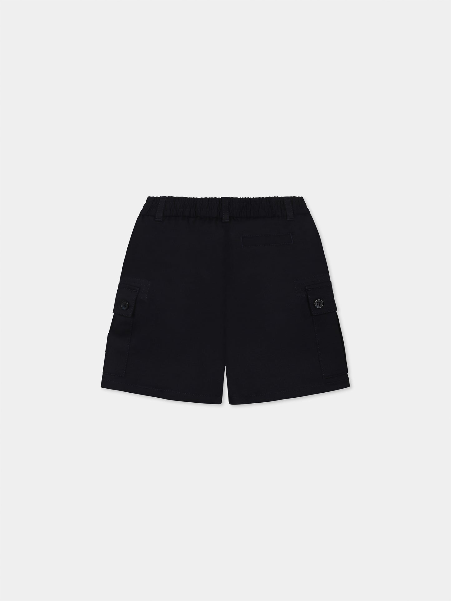 Short bleu pour bébé garçon avec logo