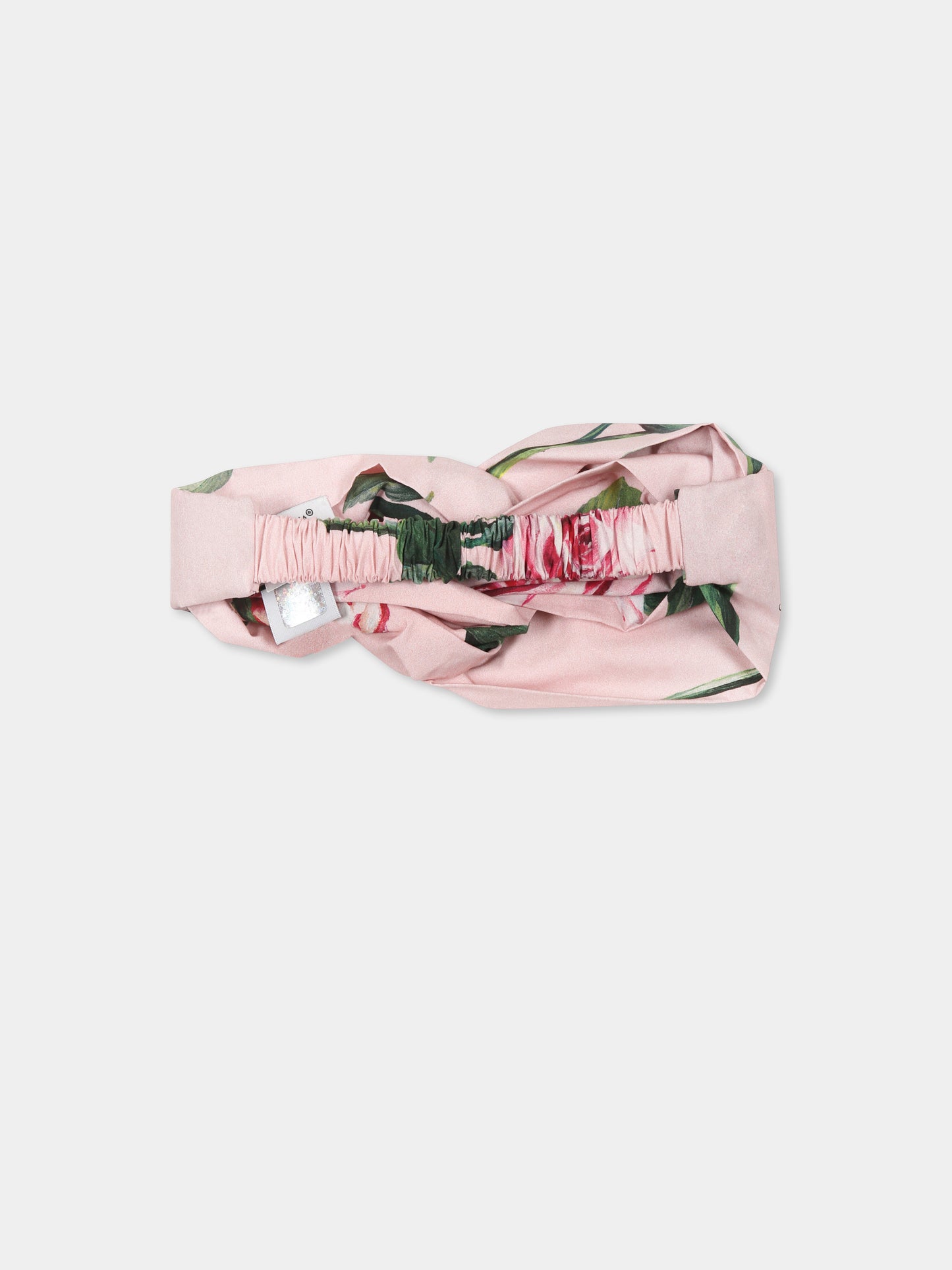 Bandeau  rose pour fille avec roses