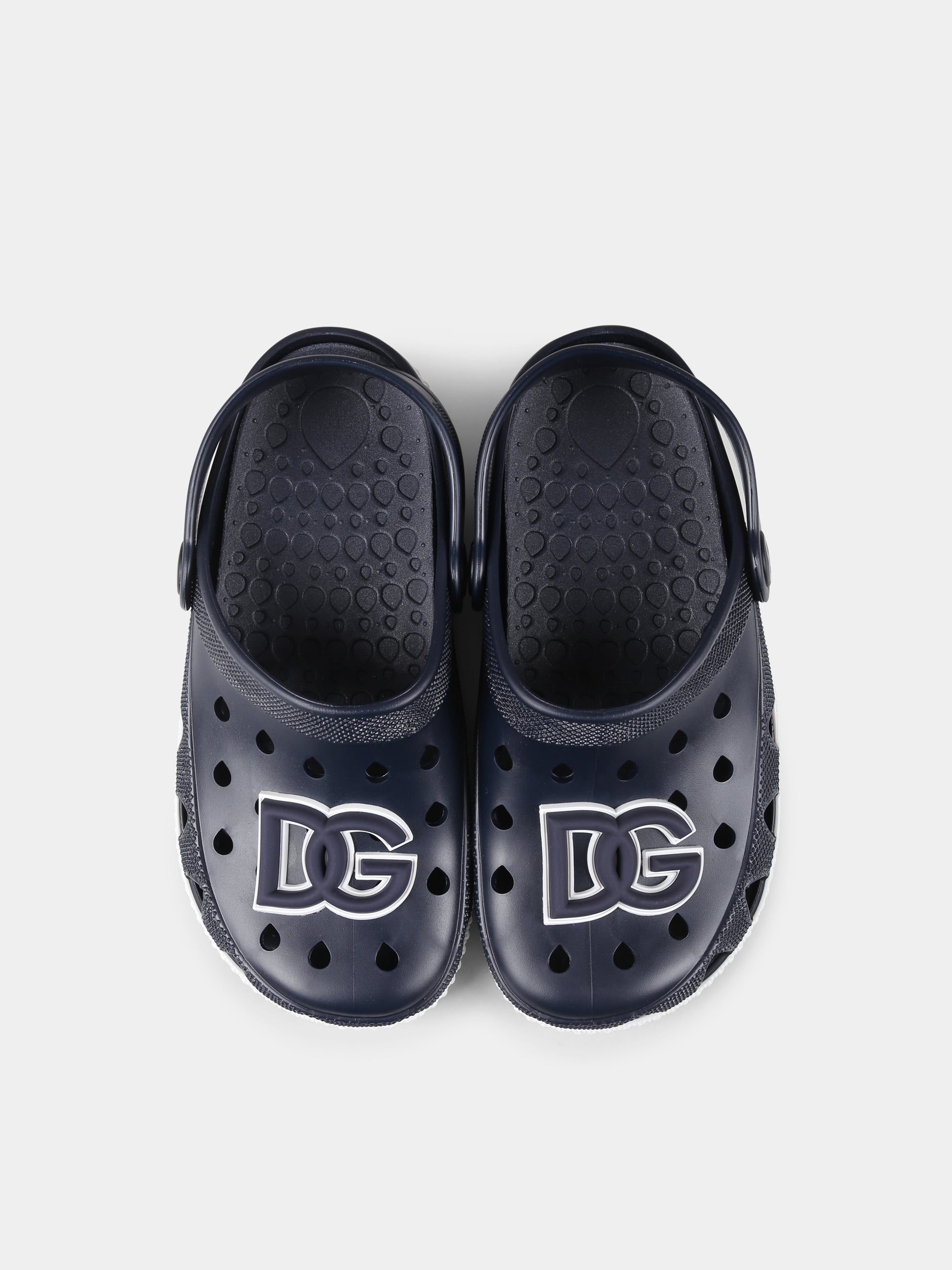 Sabot blu per bambini con logo DG,Dolce & Gabbana Kids,DN0213 AT079 80650