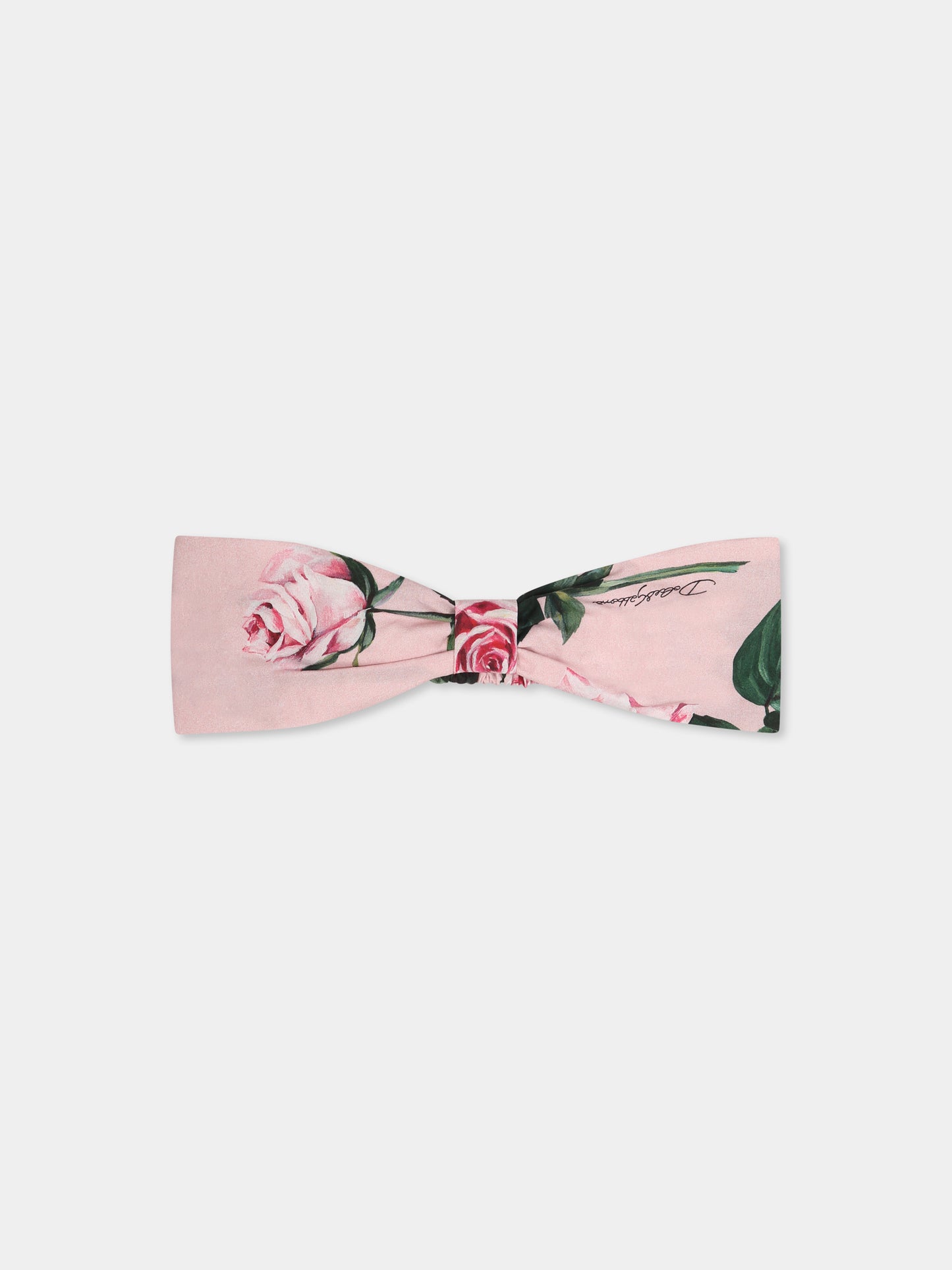 Bandeau  rose pour bébé fille avec roses