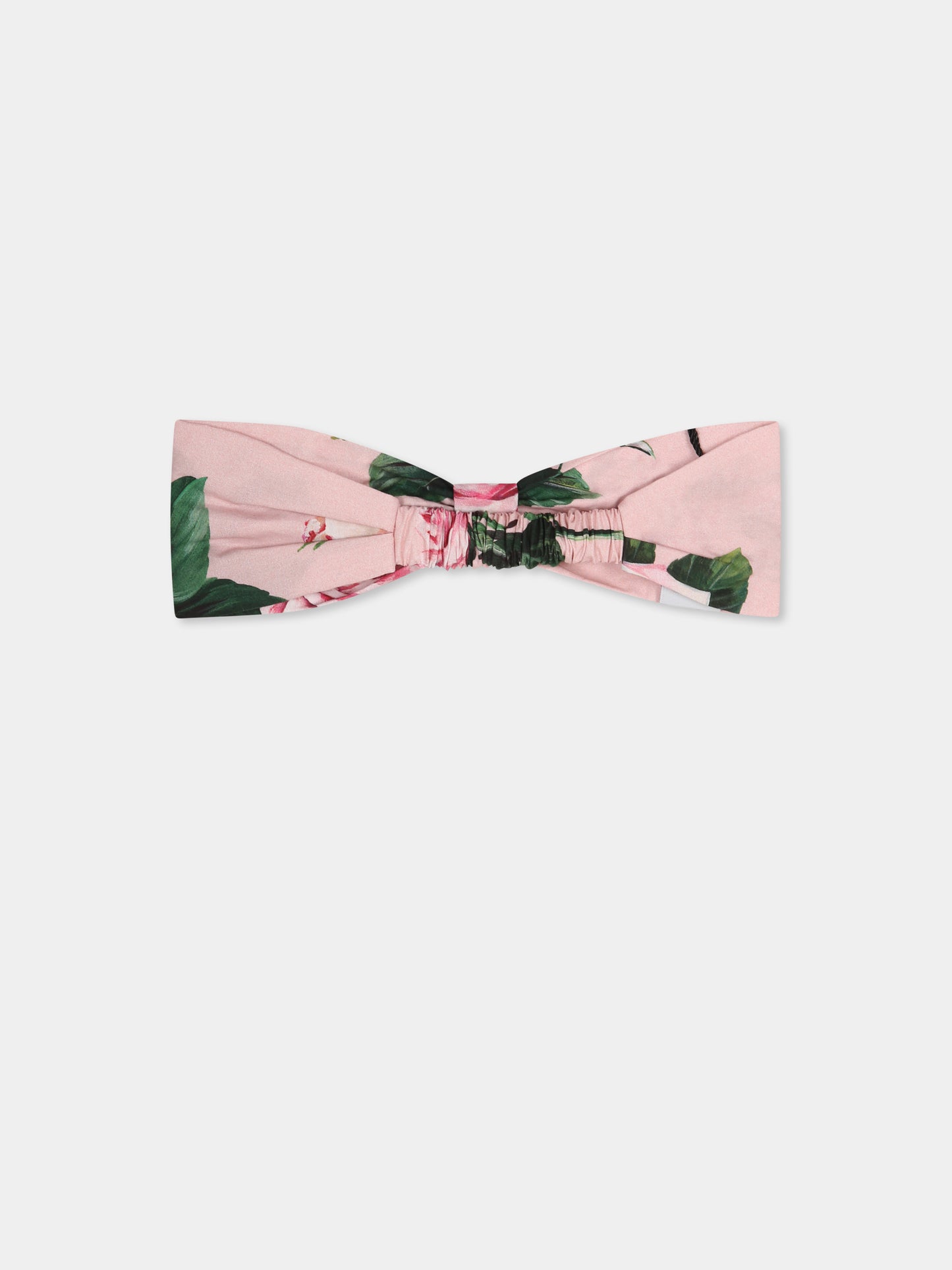 Bandeau  rose pour bébé fille avec roses