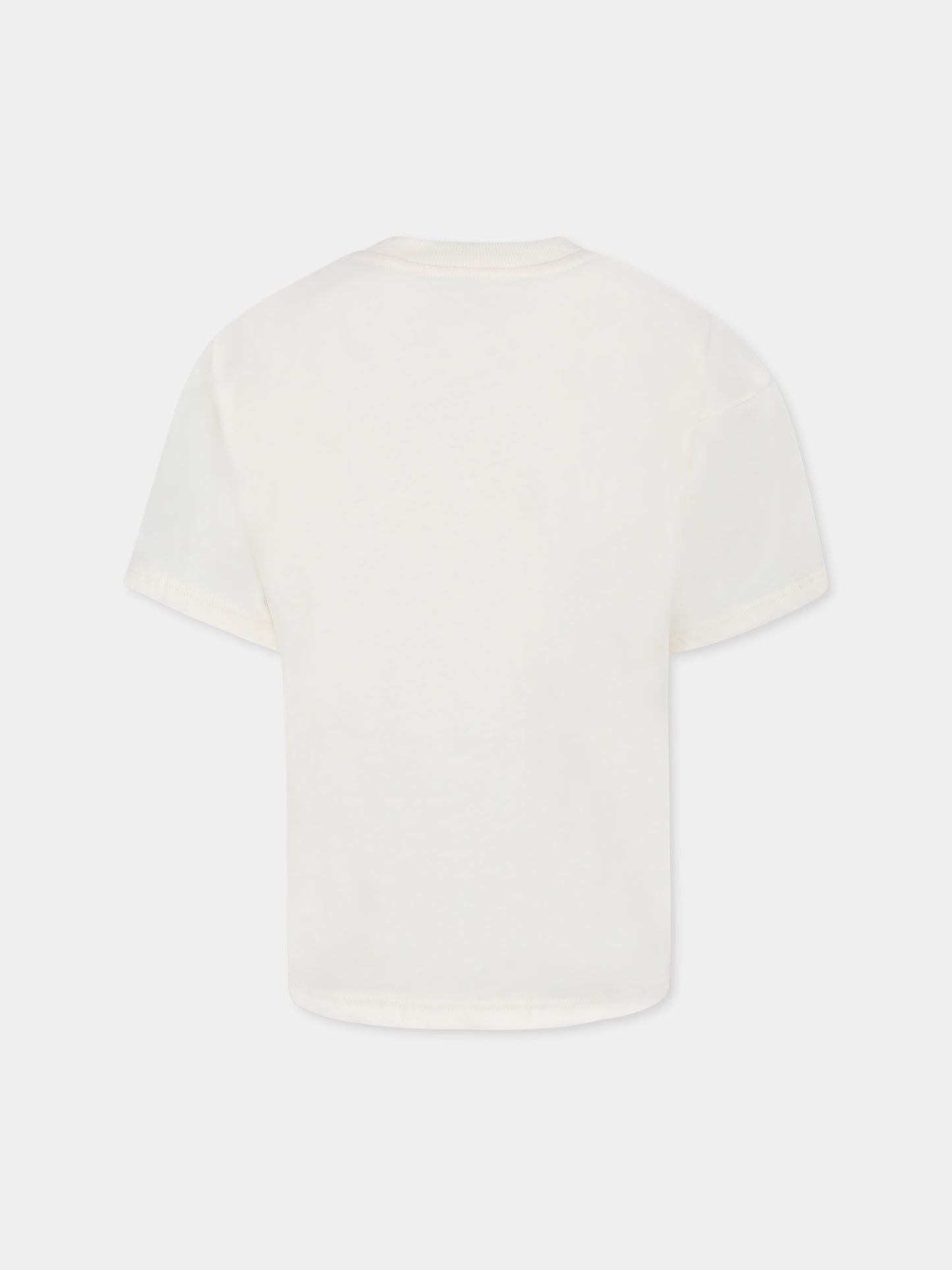 T-shirt ivoire pour garçon avec caméléon