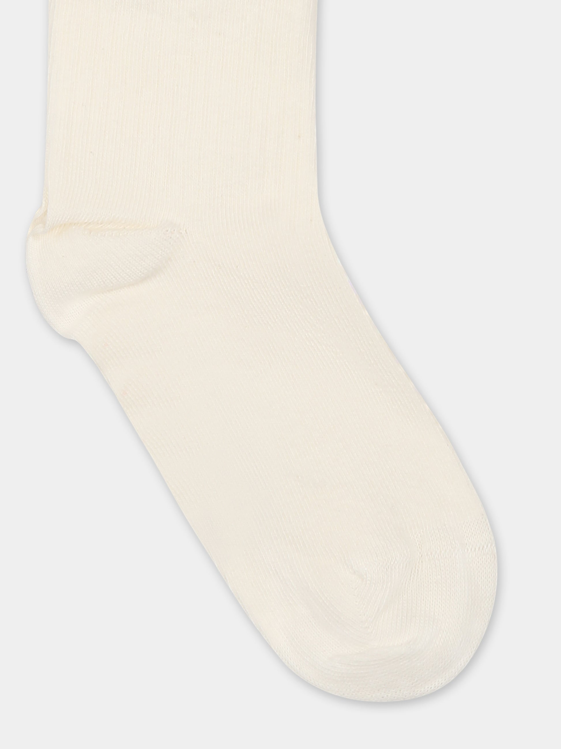 Calzini avorio per bambina con nota musicale,Mini Rodini,2526010610